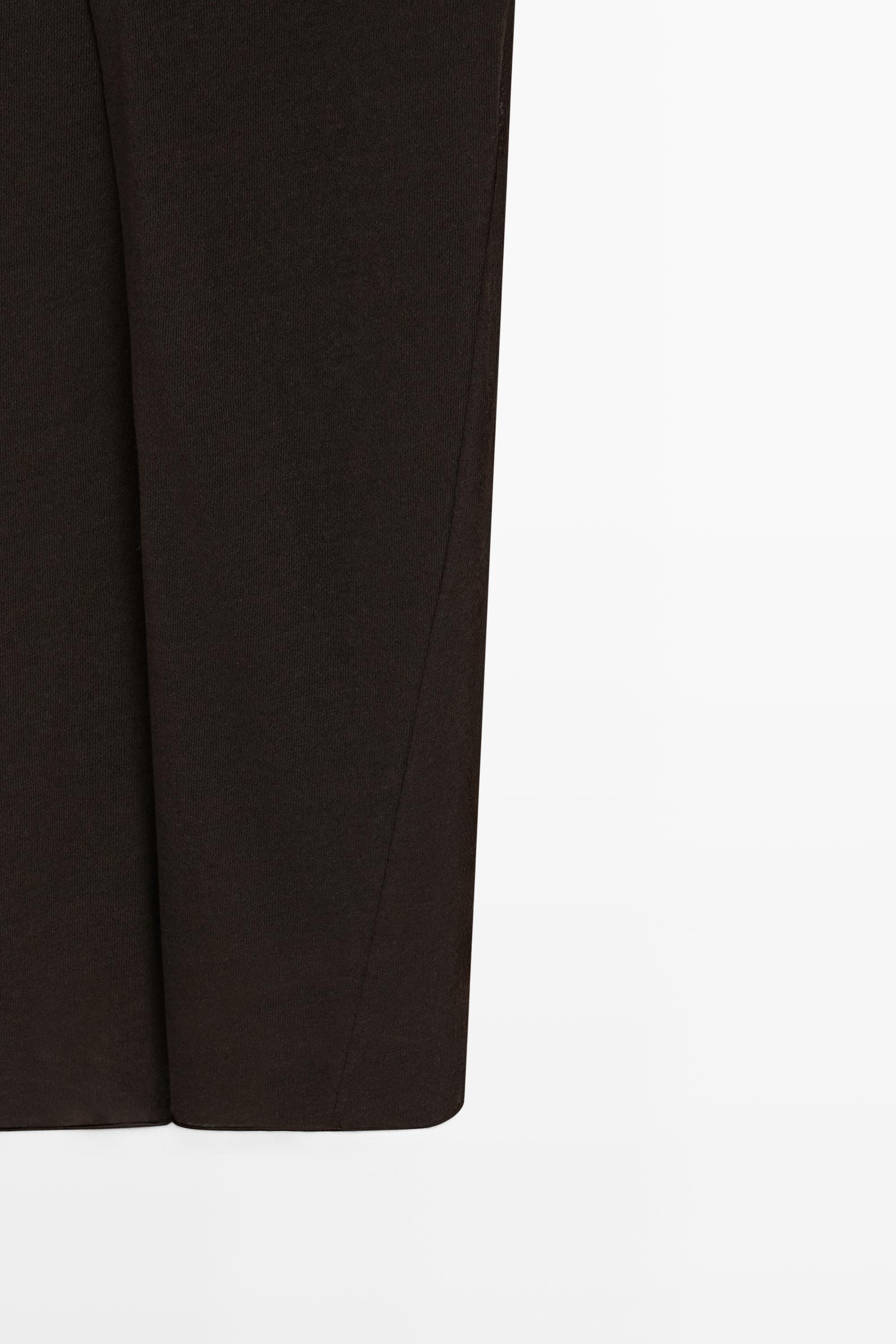 Linen blend crossover dress — BROWN