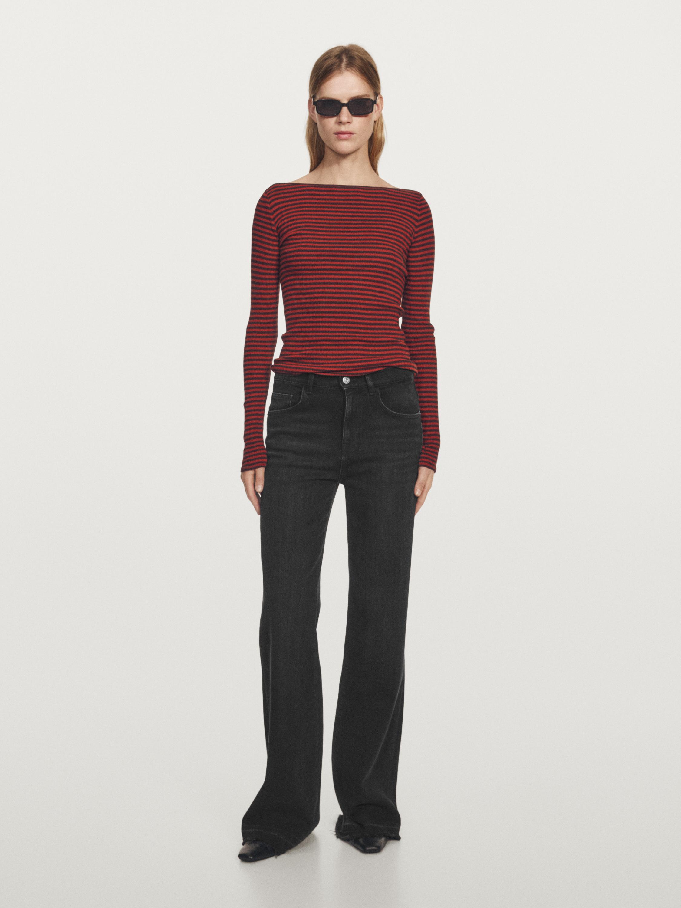 Mid-rise bell bottom jeans