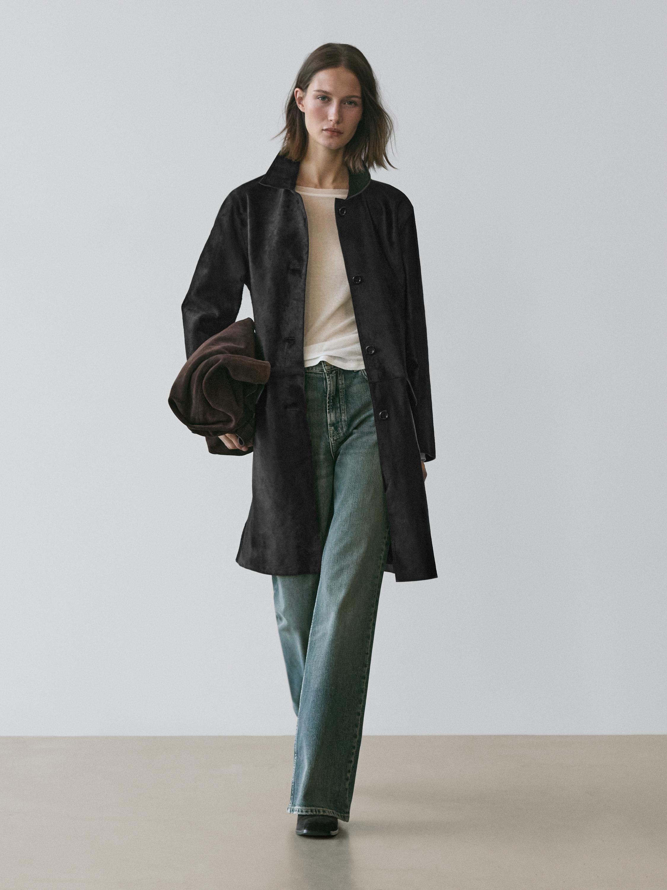 Abrigo longo pel con pelo