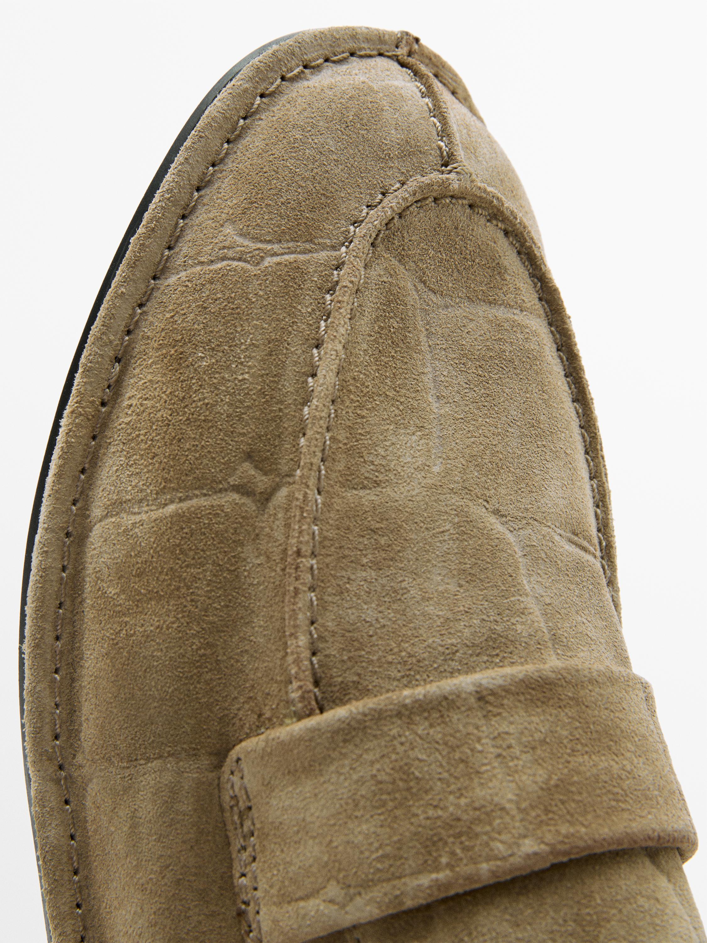 Massimo Dutti Split Leather Loafers Sand Sz 9 OPEN FOR PREORDER (SUBJECT TO AVAILABILITY) MASSIMO DUTTI  main image 2