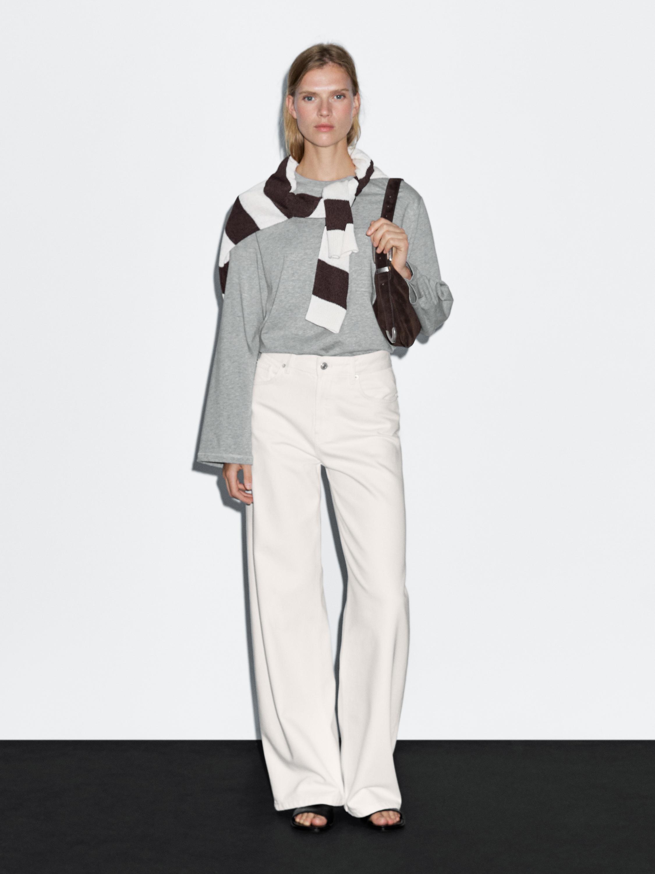 Jeans barrel fit tiro alto