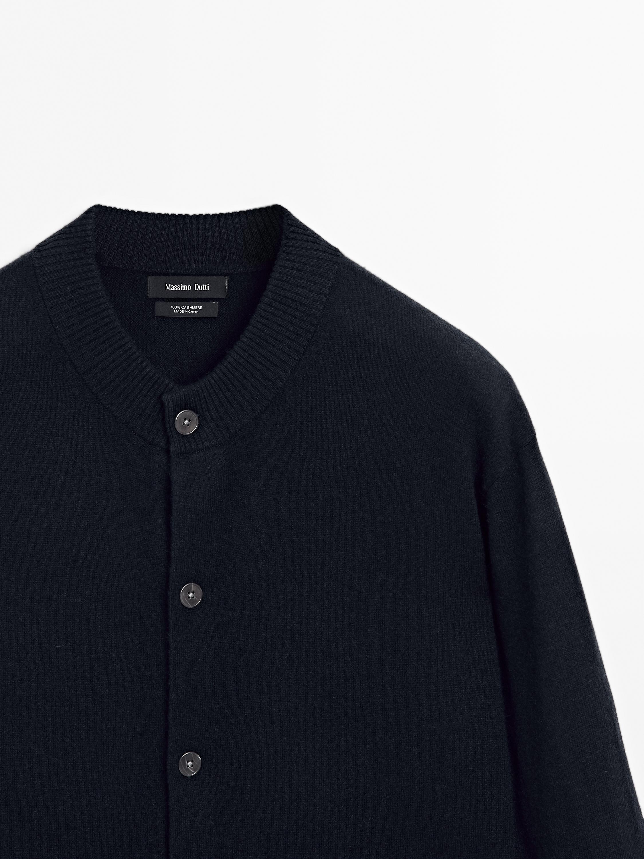100% cashmere bomber cardigan