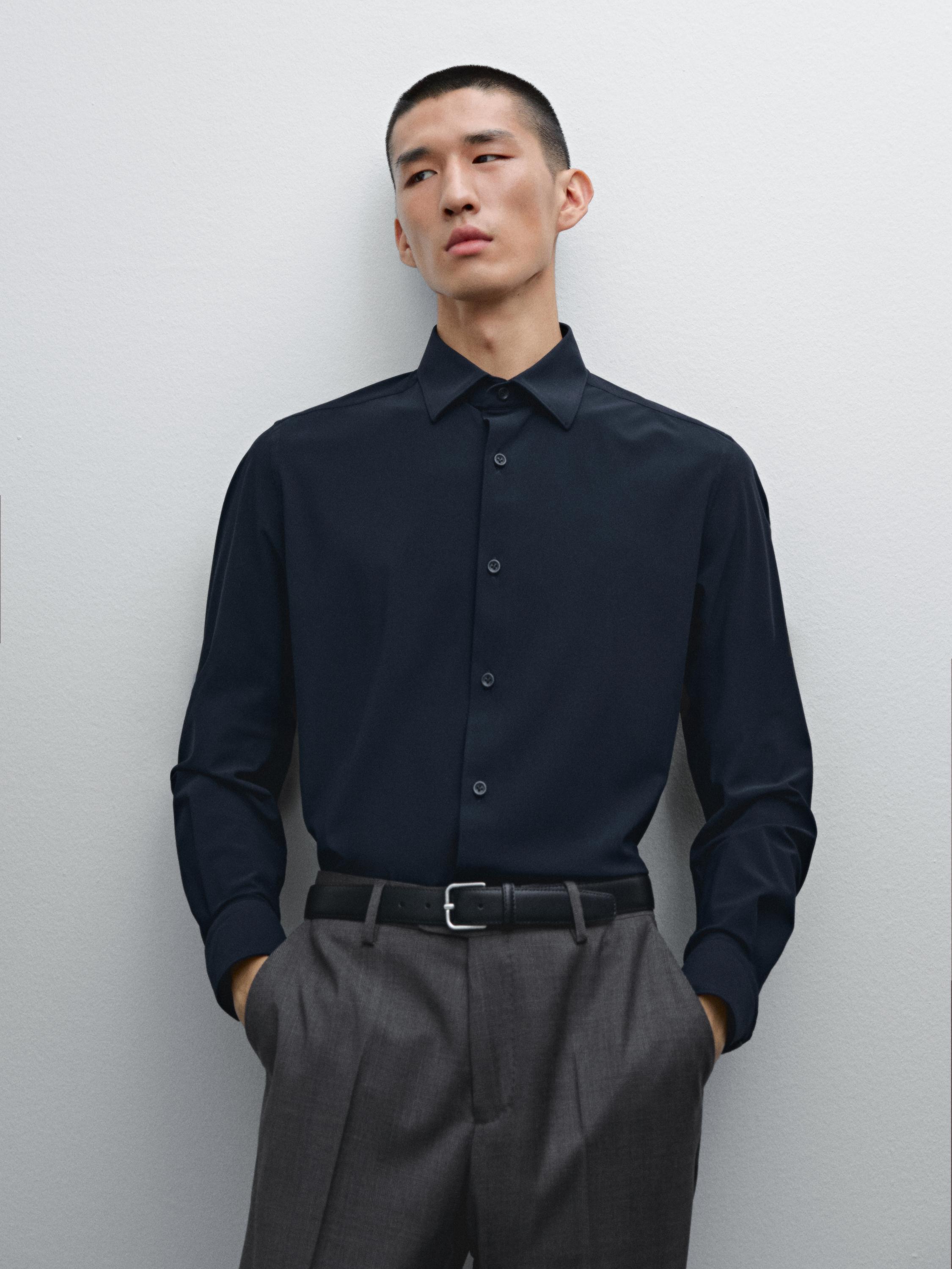 Slim fit non-iron shirt