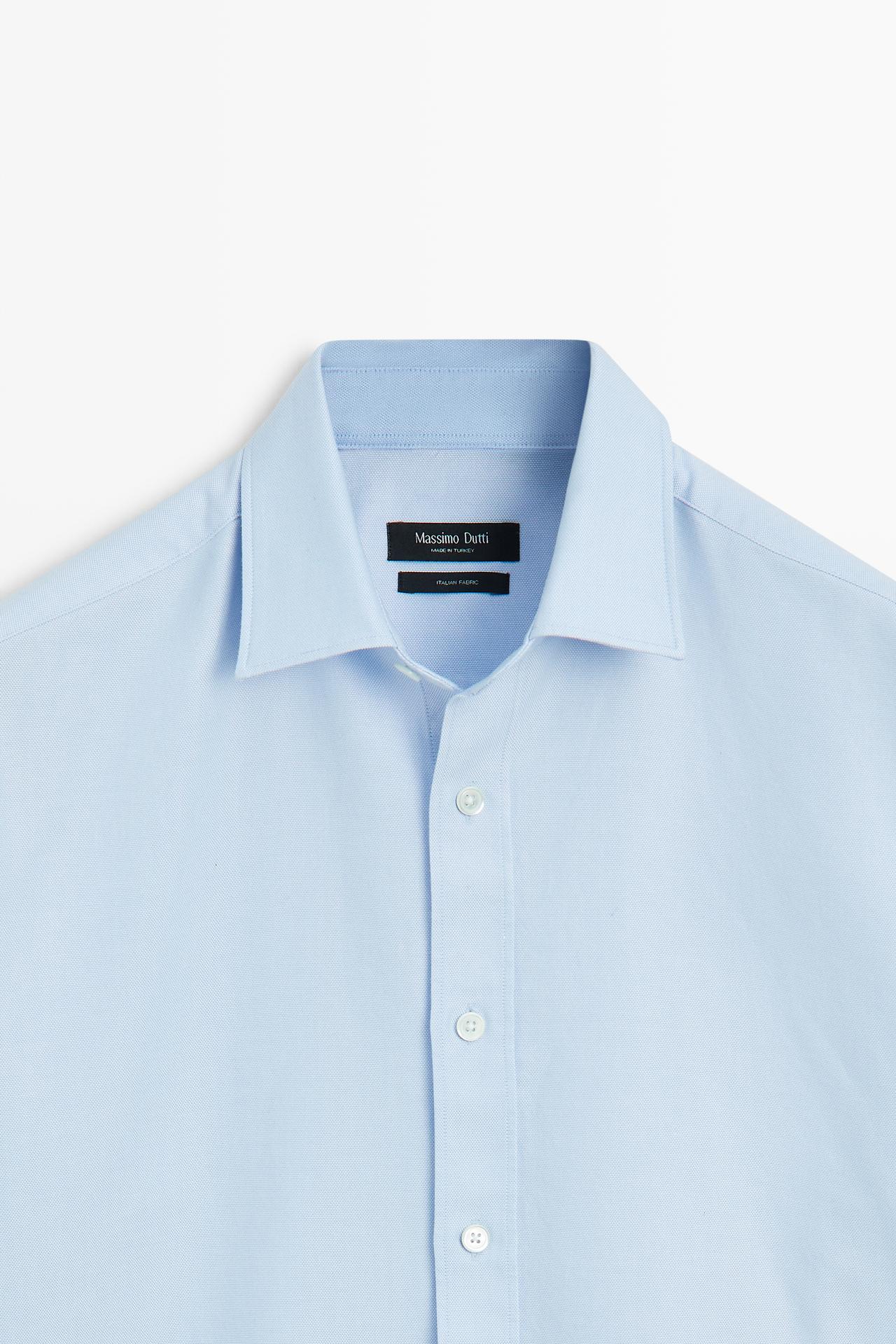Regular fit 100% cotton Oxford shirt — SKY BLUE