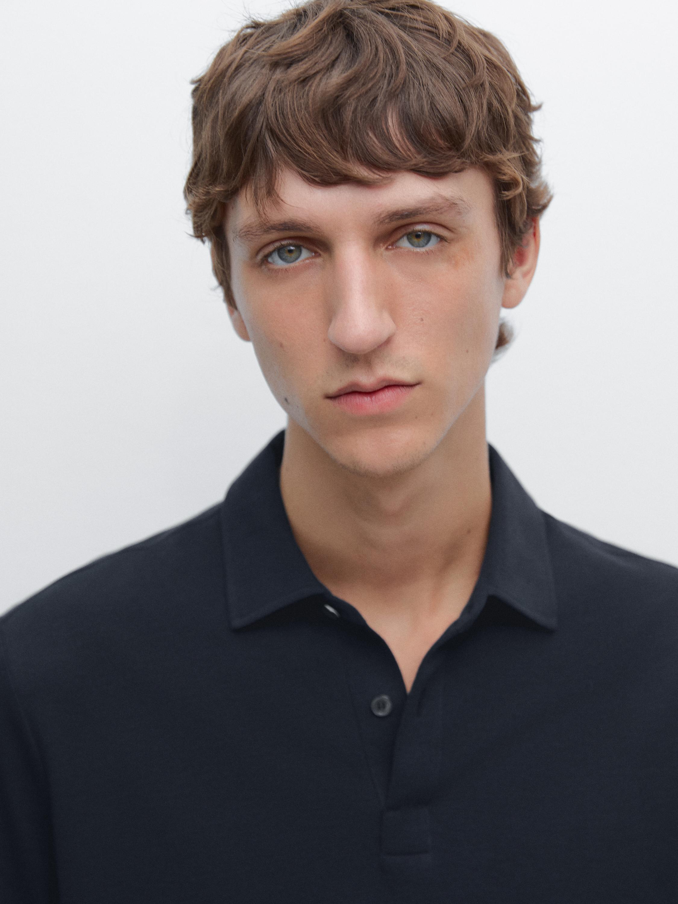 Poloshirt mit kurzen Ärmeln aus Baumwollmischgewebe