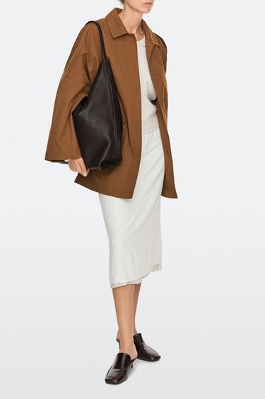 Nappa leather shoulder bag — BROWN 1