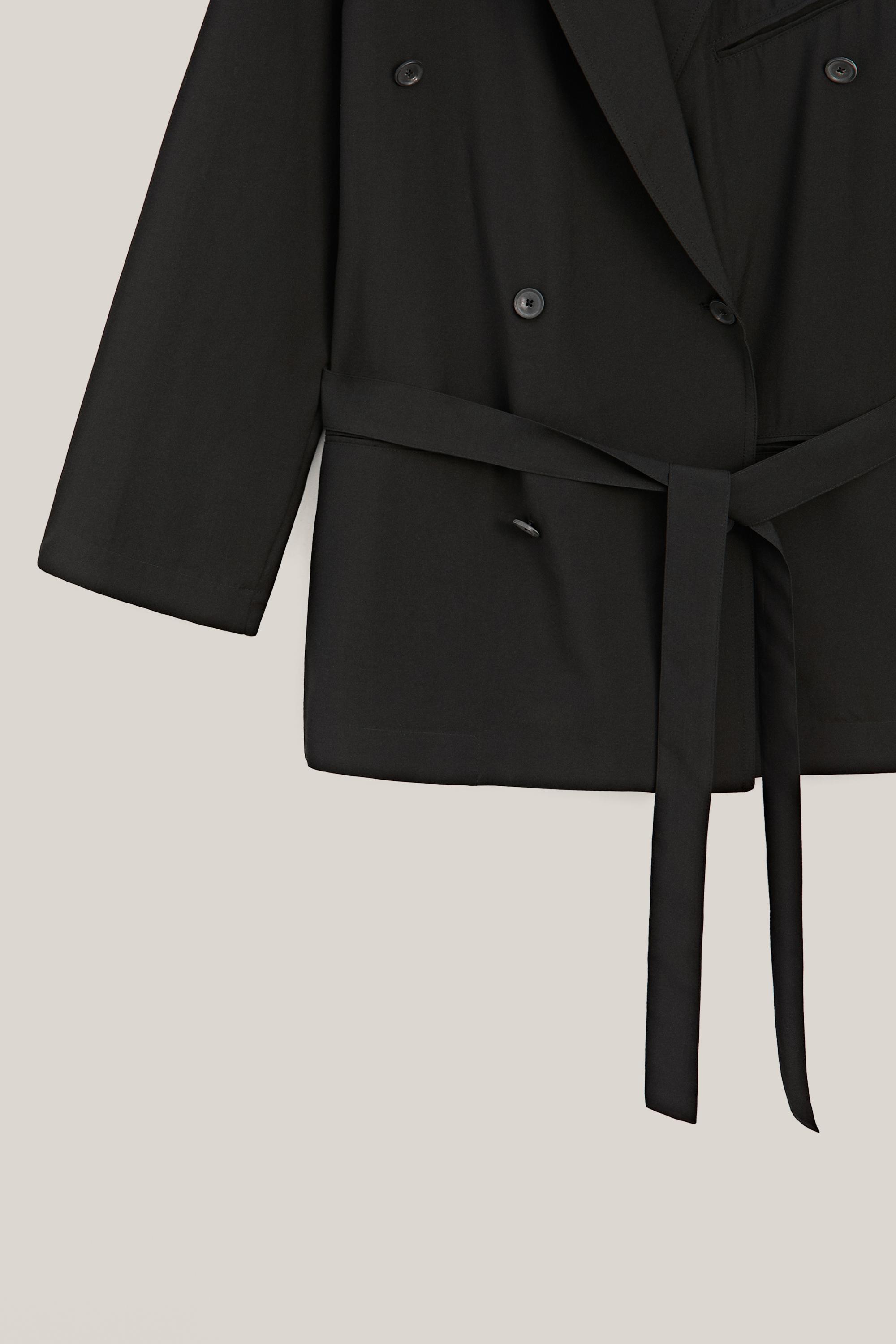 Flowing oversize blazer with belt detail - LIMITED EDITION — BLACK