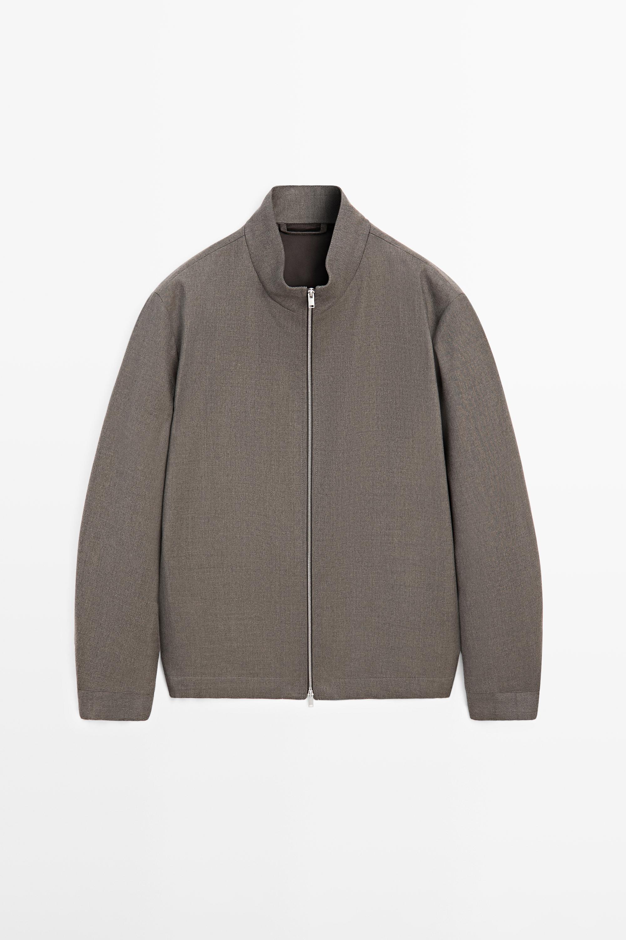 Cool wool blend jacket — MEDIUM ECRU