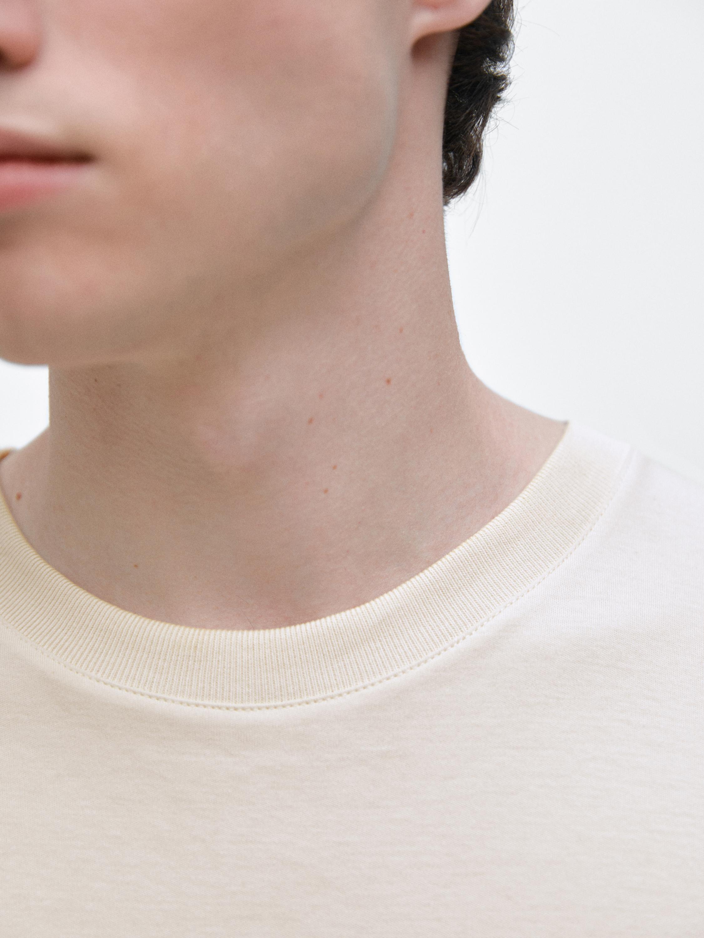 100% cotton short sleeve T-shirt — CREAM