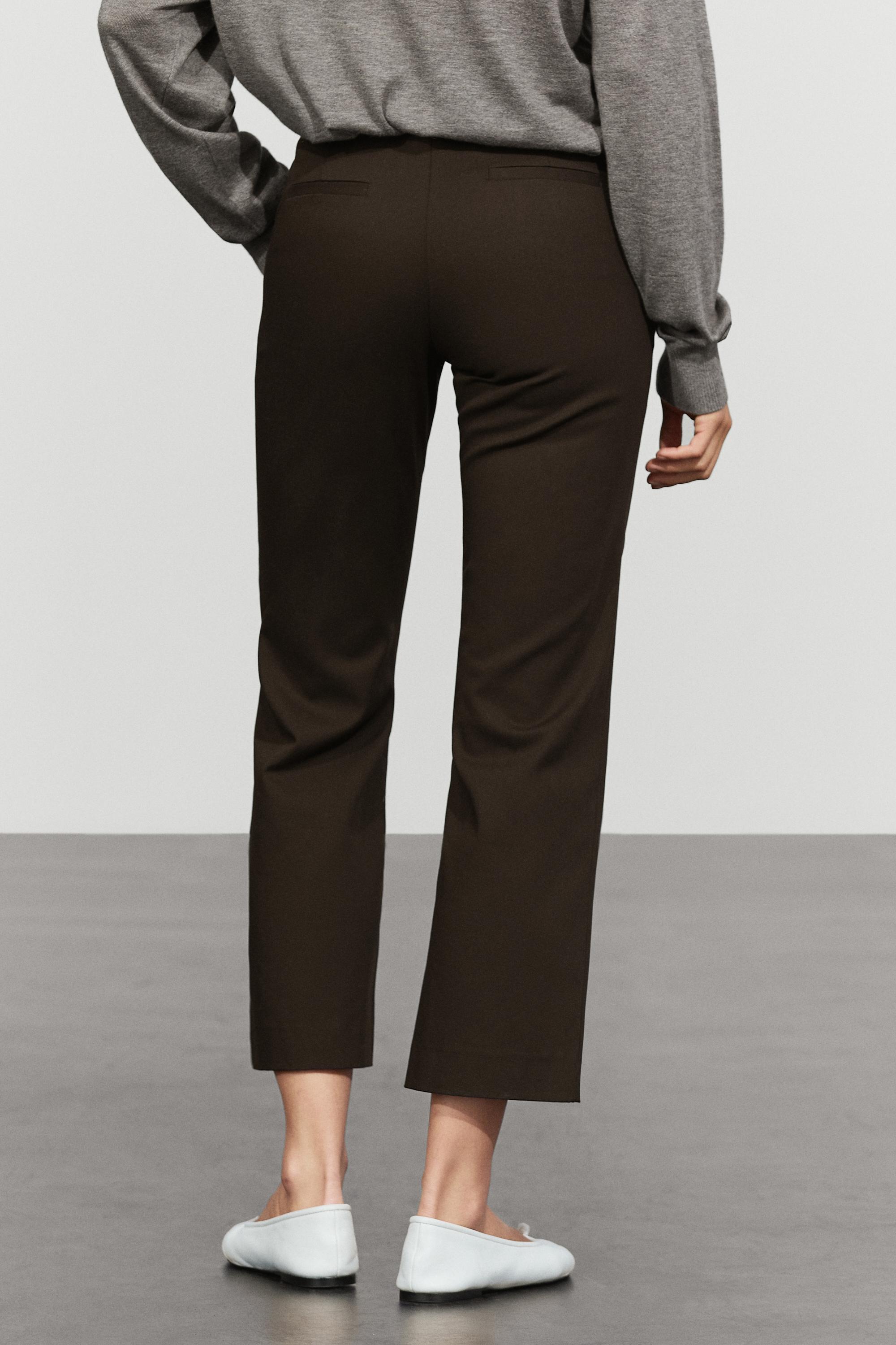 Stretch kick flare pants — Chocolate