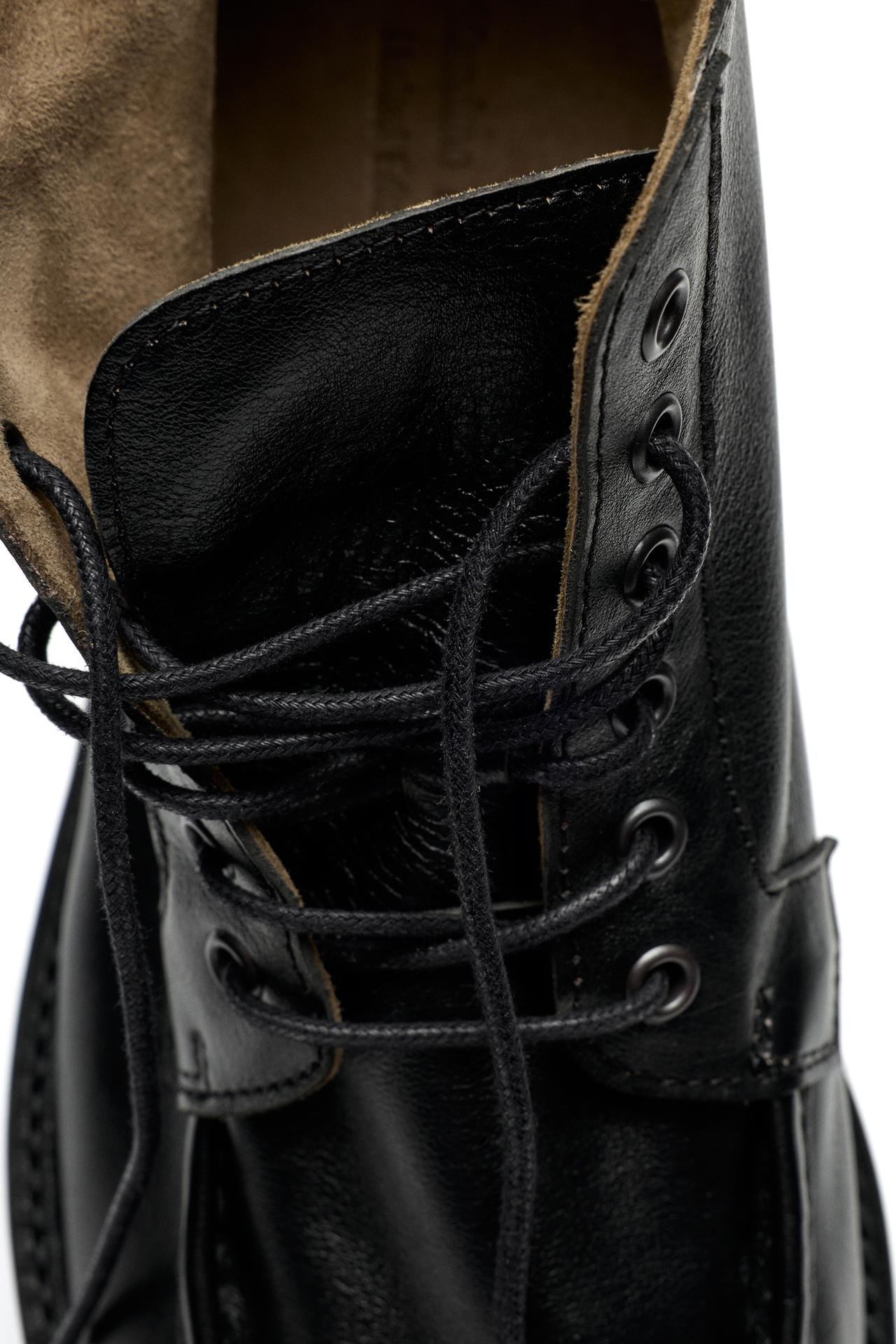 Soft leather lace-up ankle boot - LIMITED EDITION — BLACK