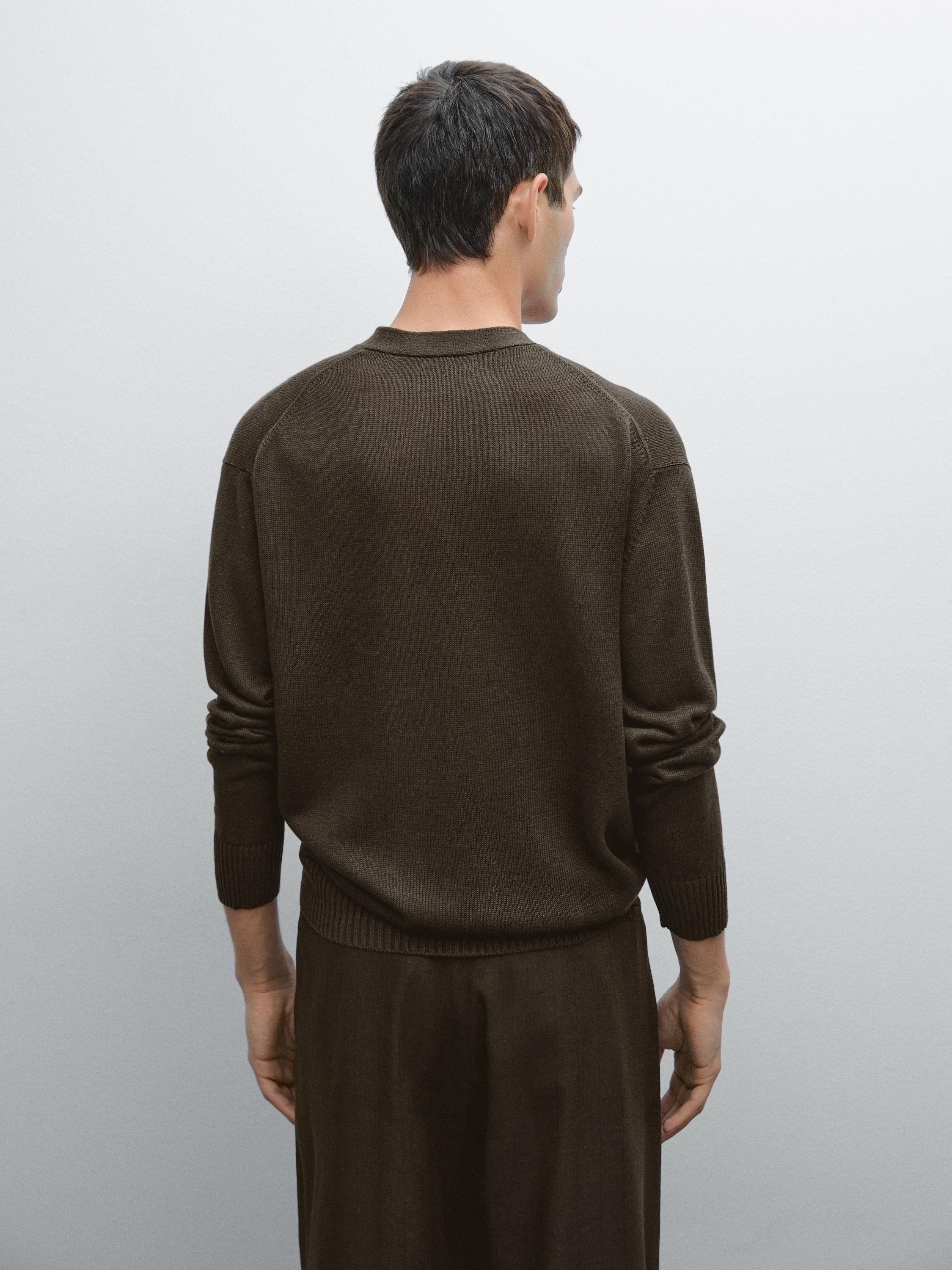 Cardigan en lin mélangé