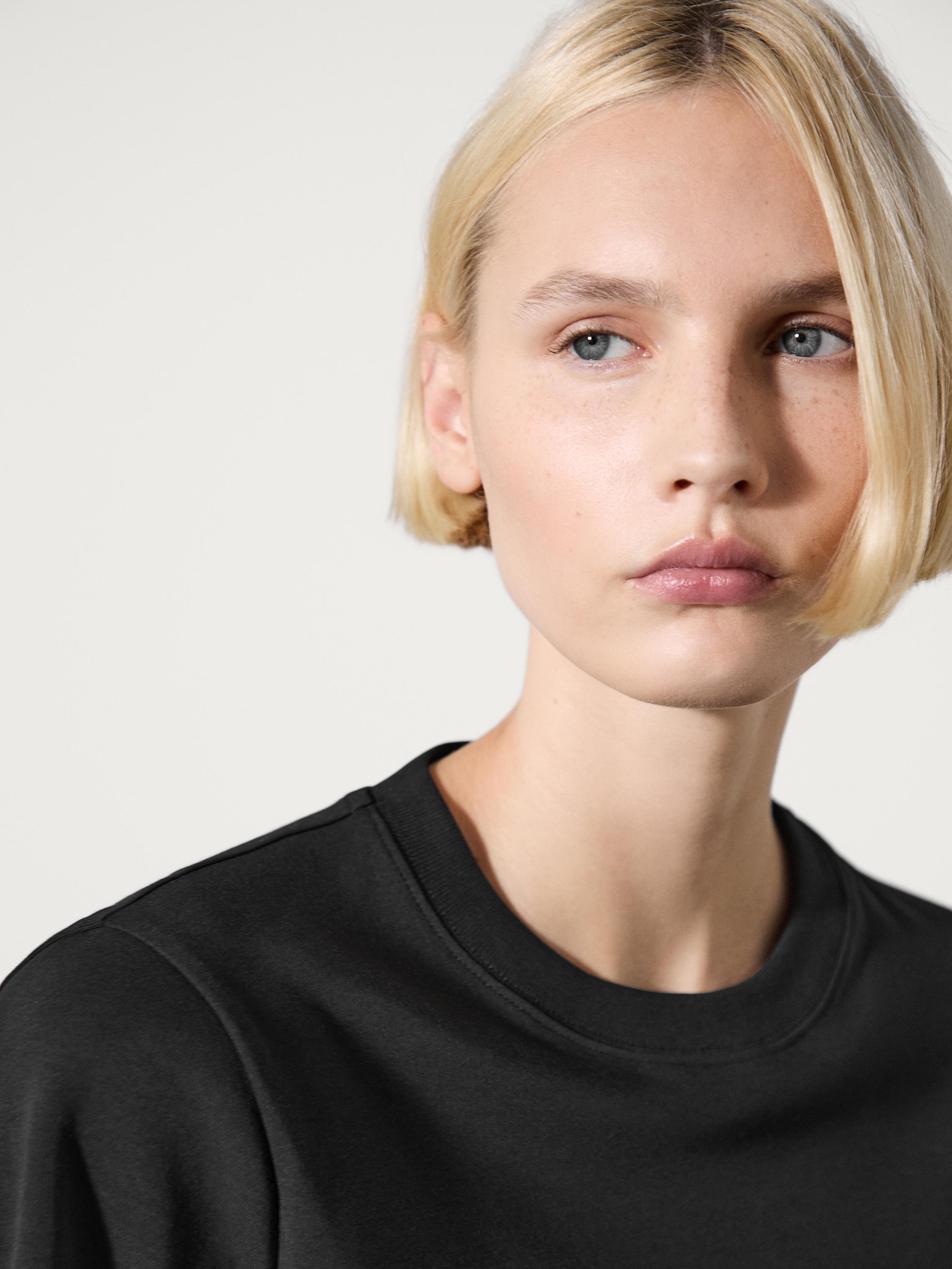 Short sleeve interlock T-shirt — BLACK