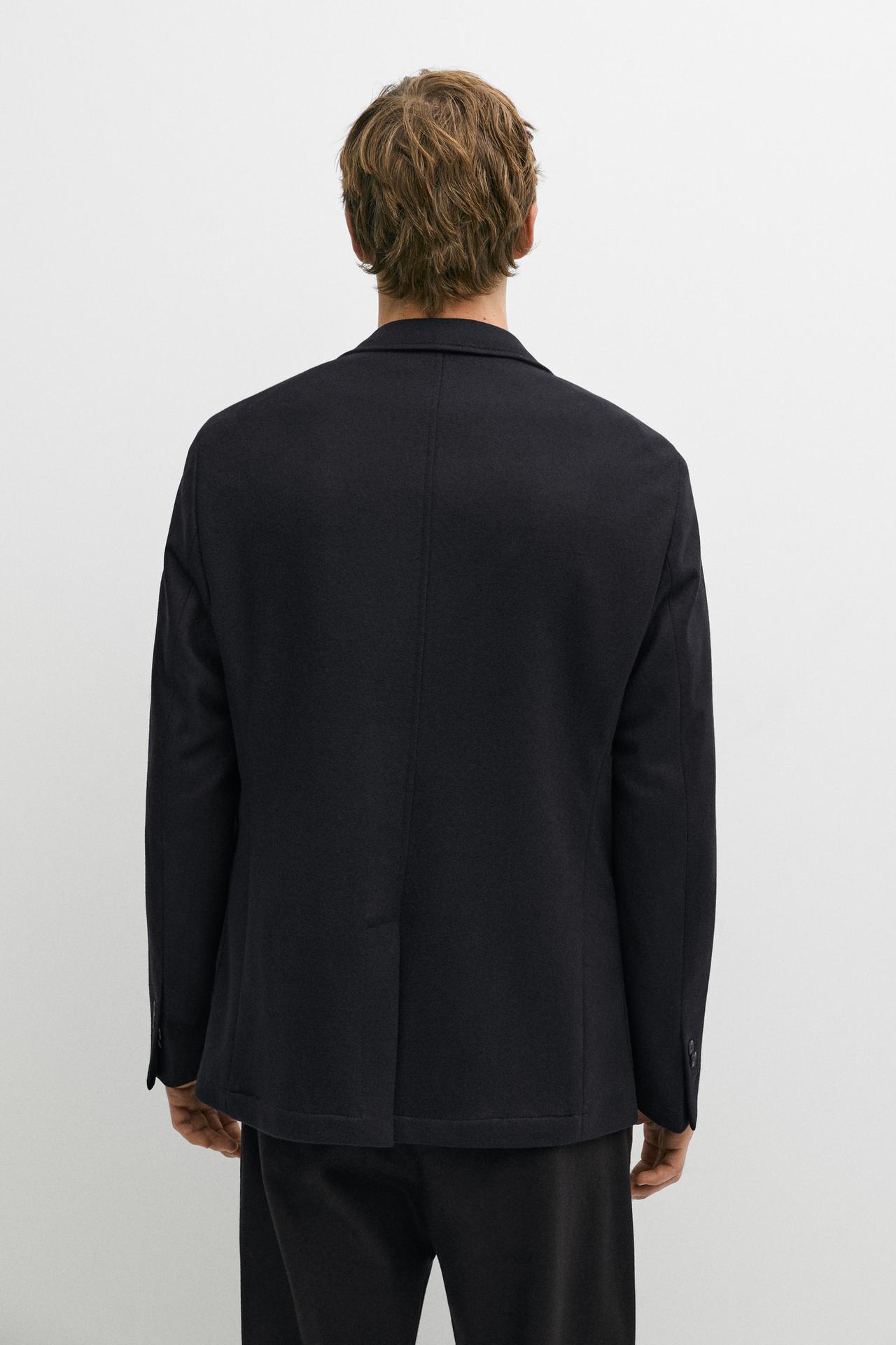 100% wool suit blazer — NAVY BLUE