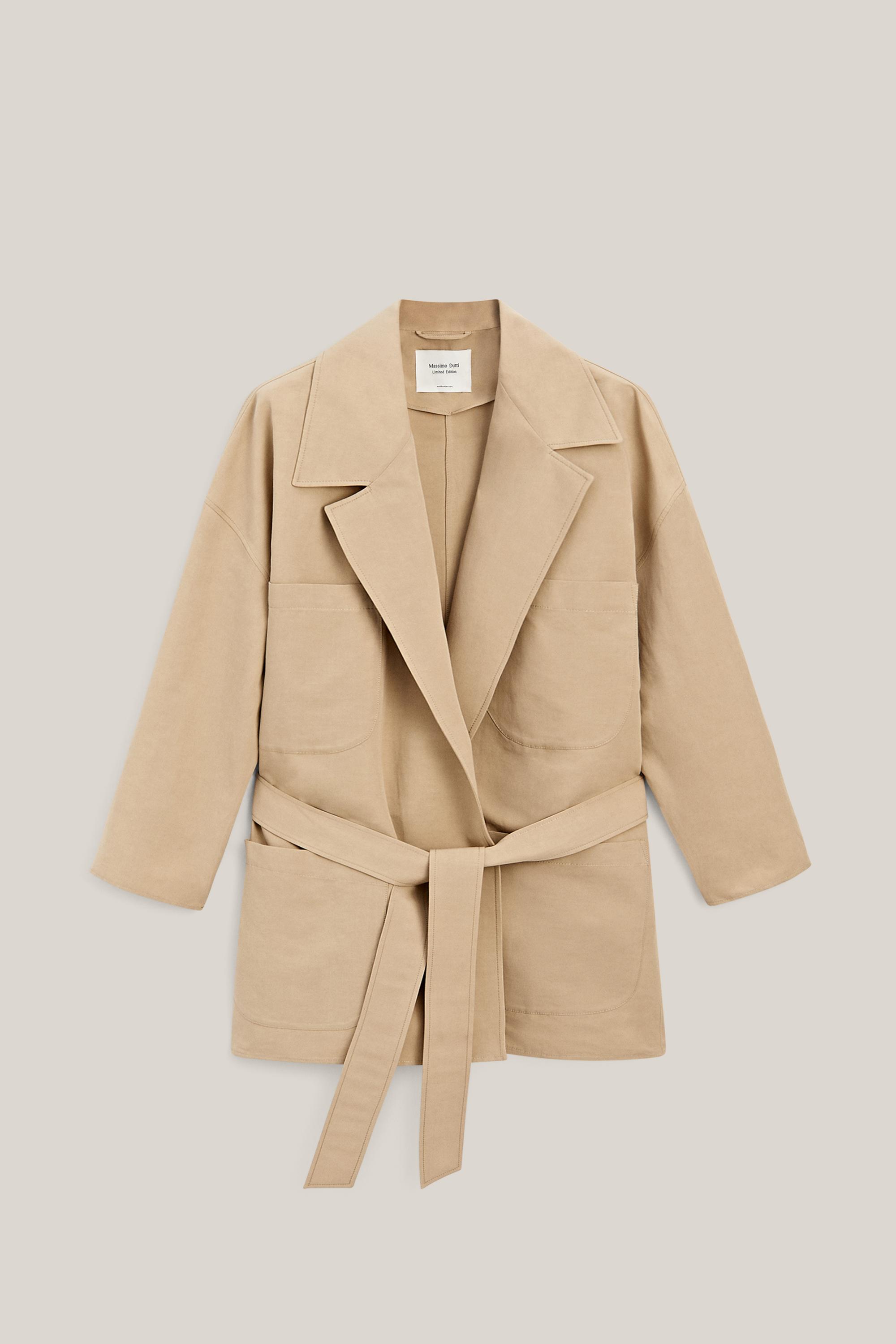 Oversize cotton and linen jacket - LIMITED EDITION — BEIGE