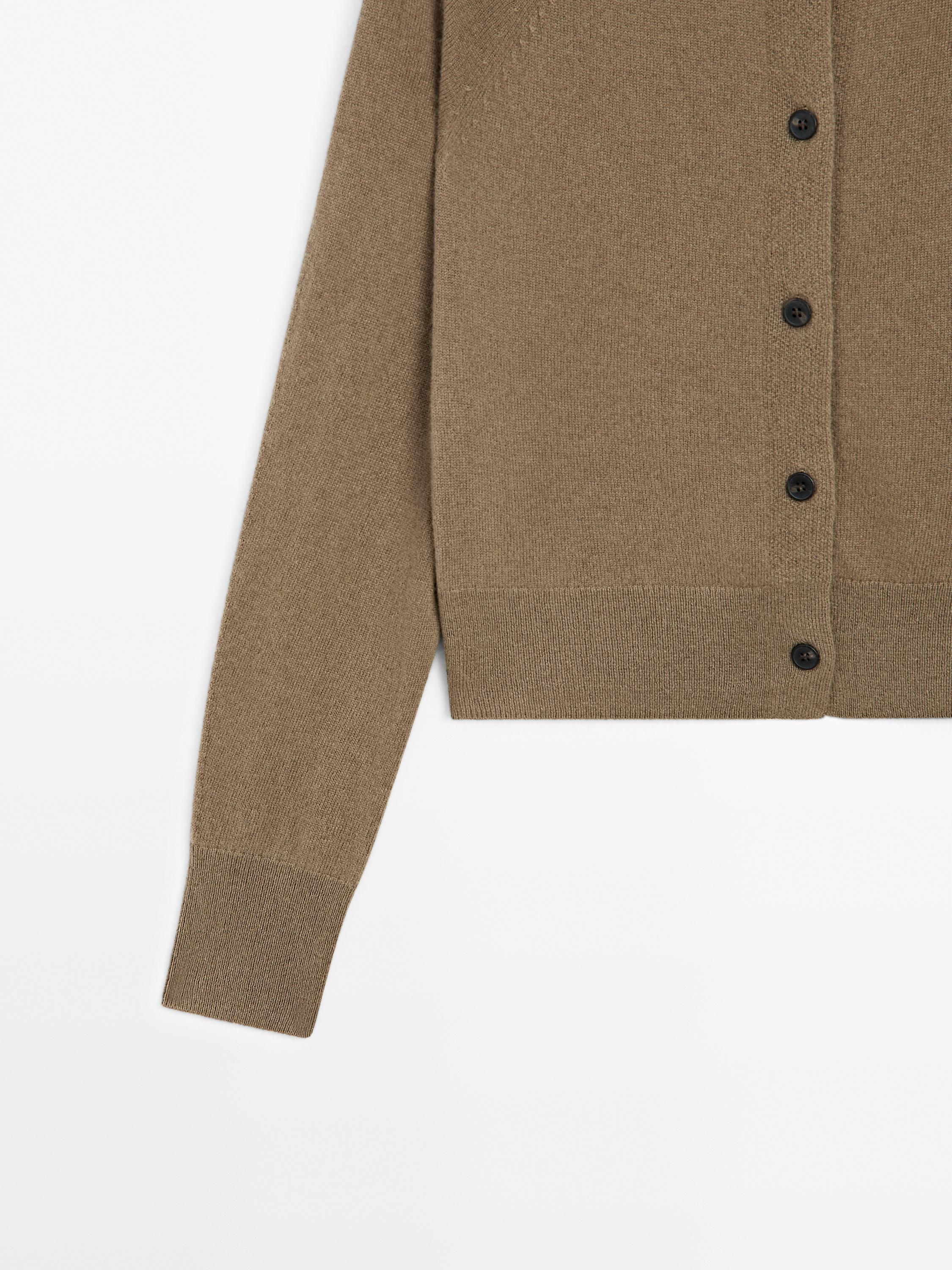 100% cashmere long sleeve cardigan