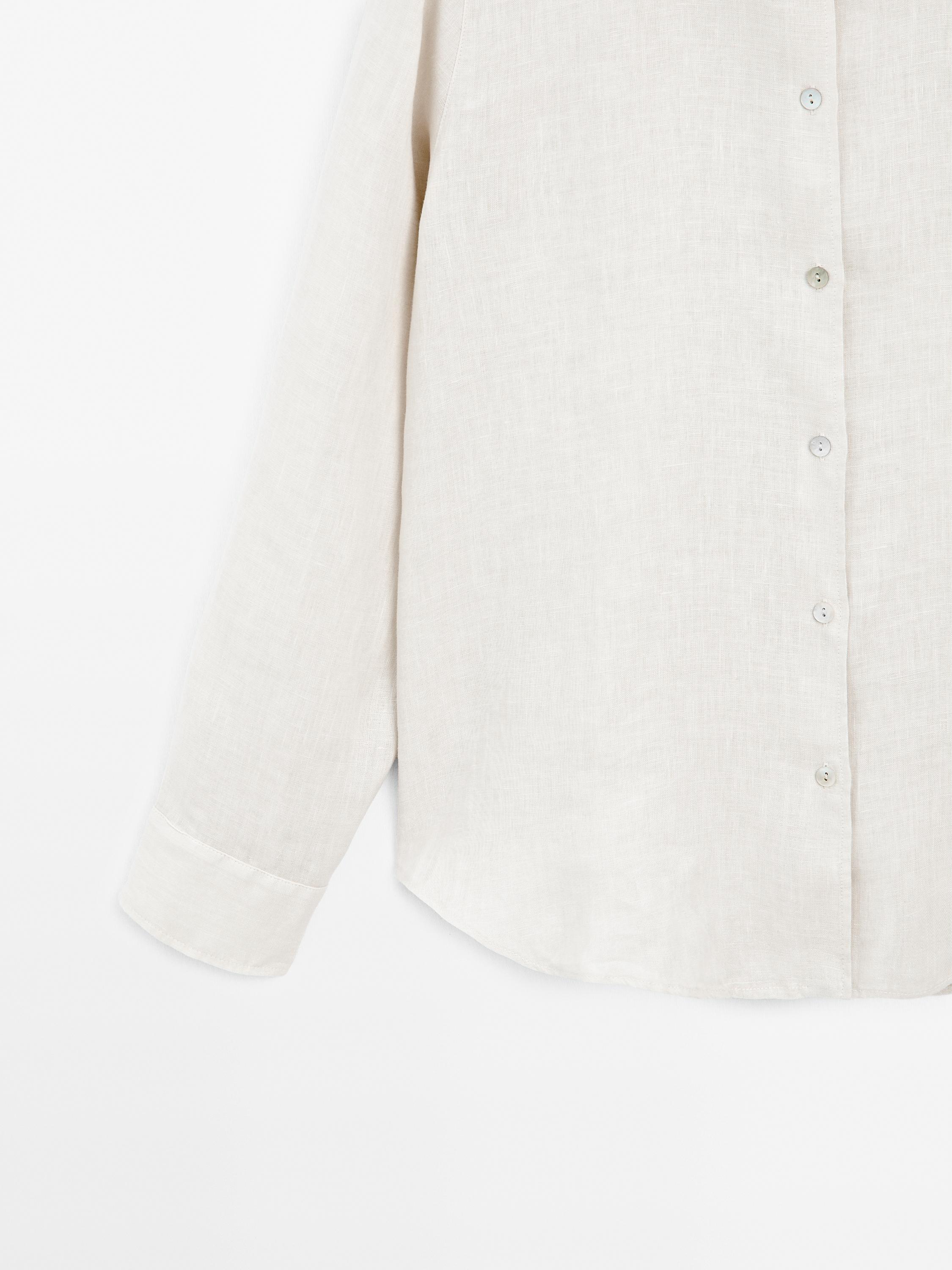 Flowing 100% linen shirt