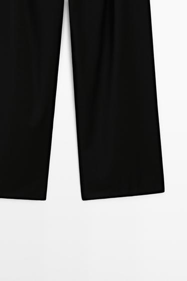 Extra fine wool pleated pants — BLACK 7