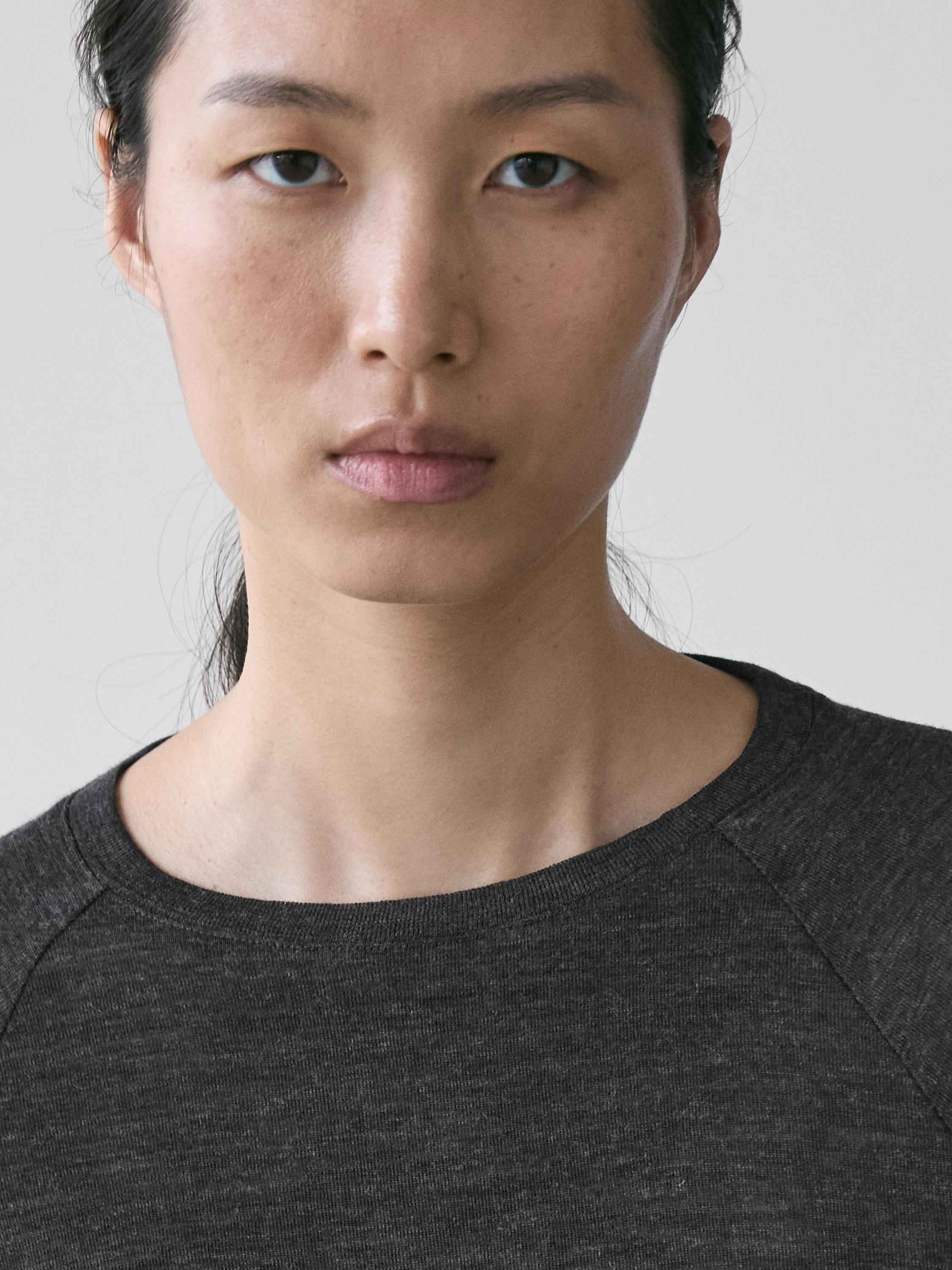 Raglan sleeve wool T-shirt