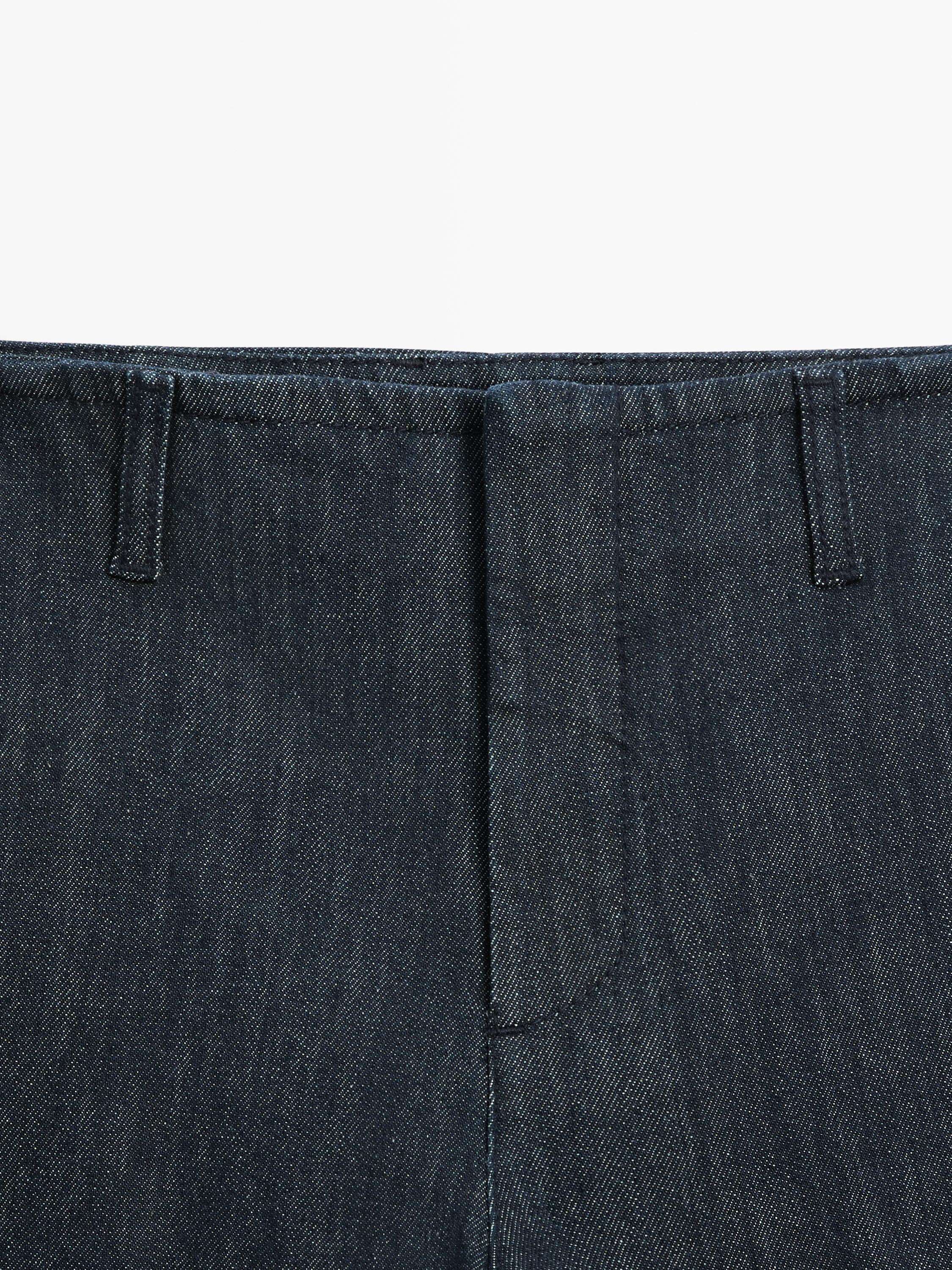 Mid-rise wide-leg jeans — DARK BLUE