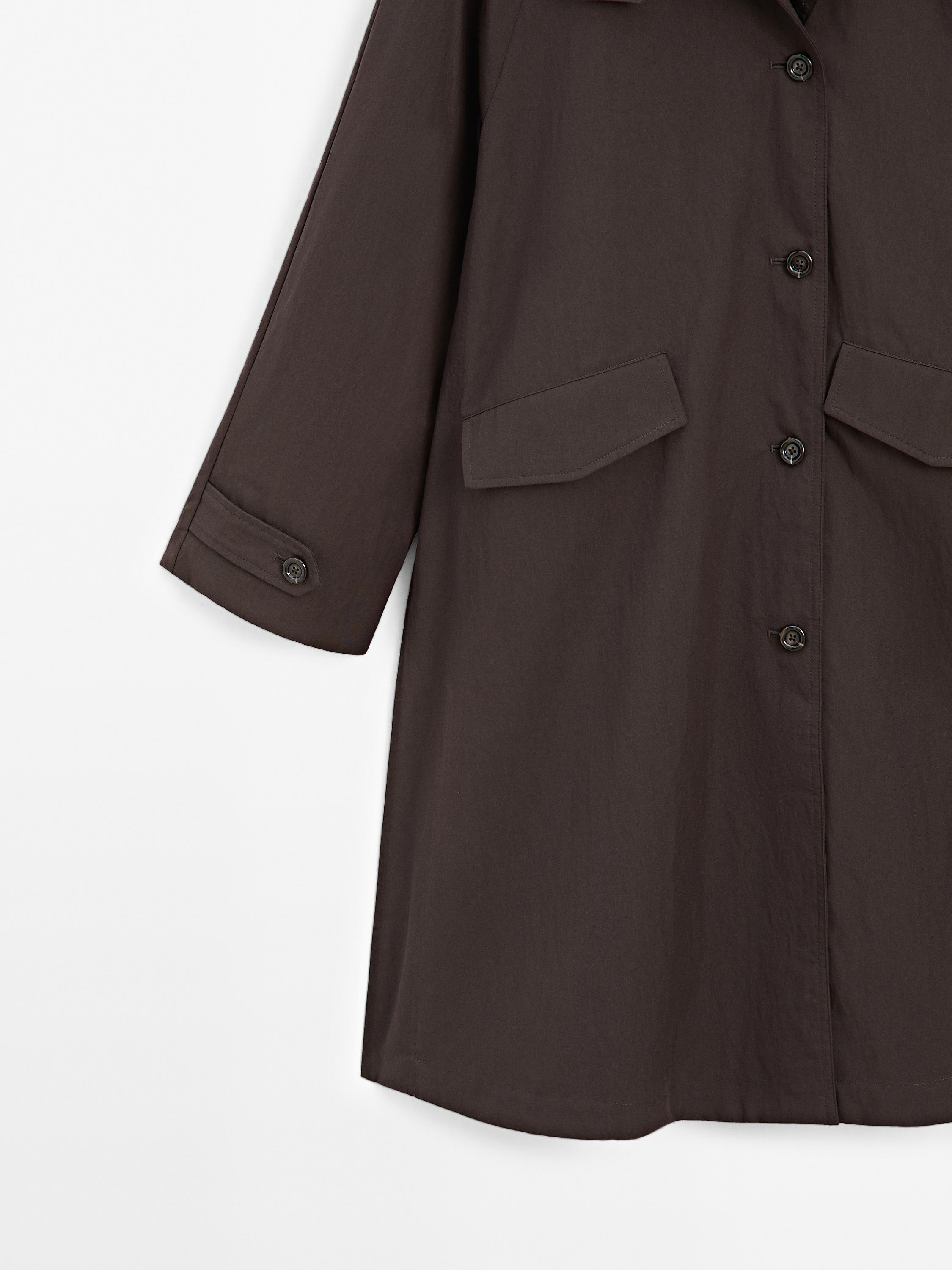 Cotton blend trench coat with corduroy detail