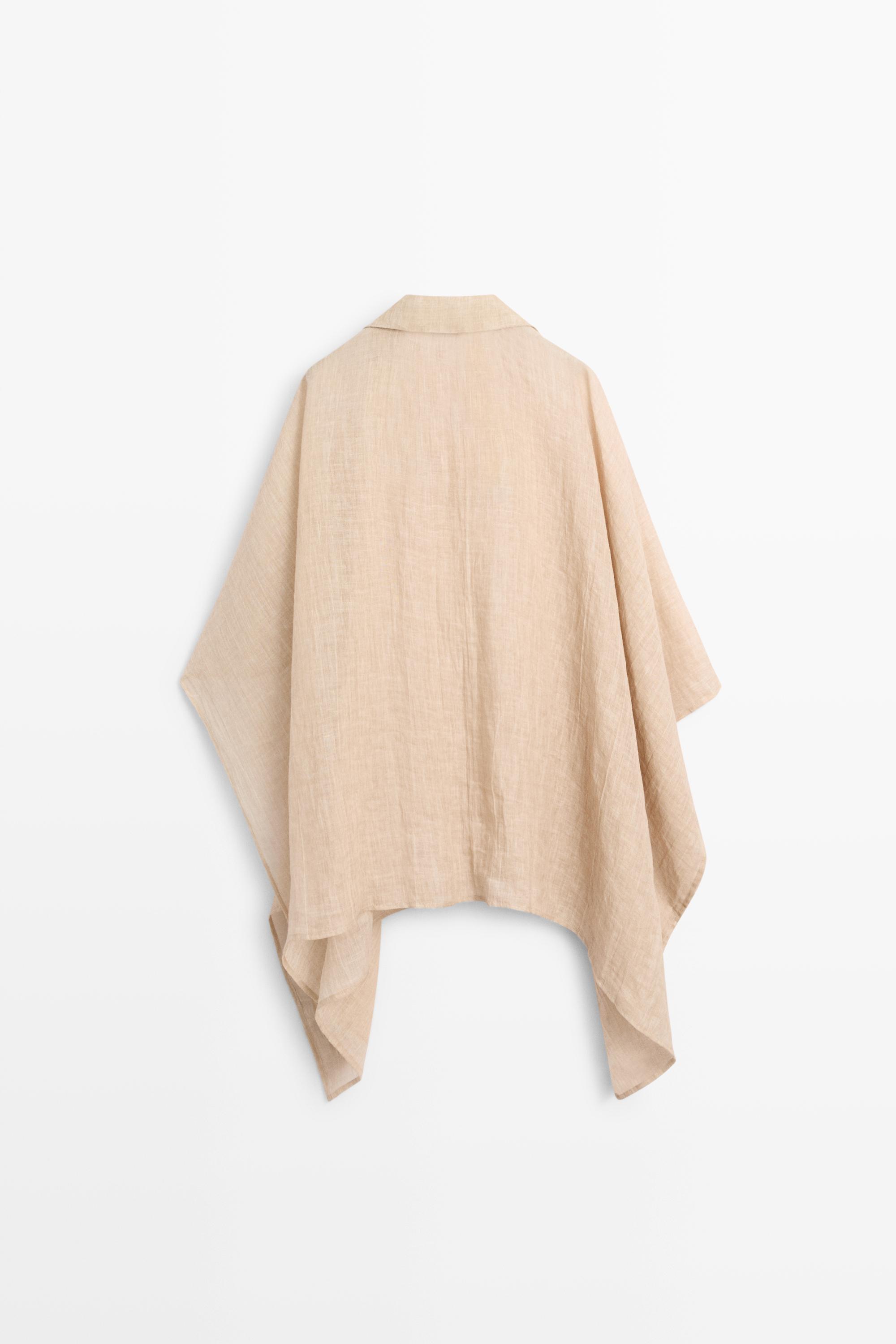 100% ramie cape — BEIGE