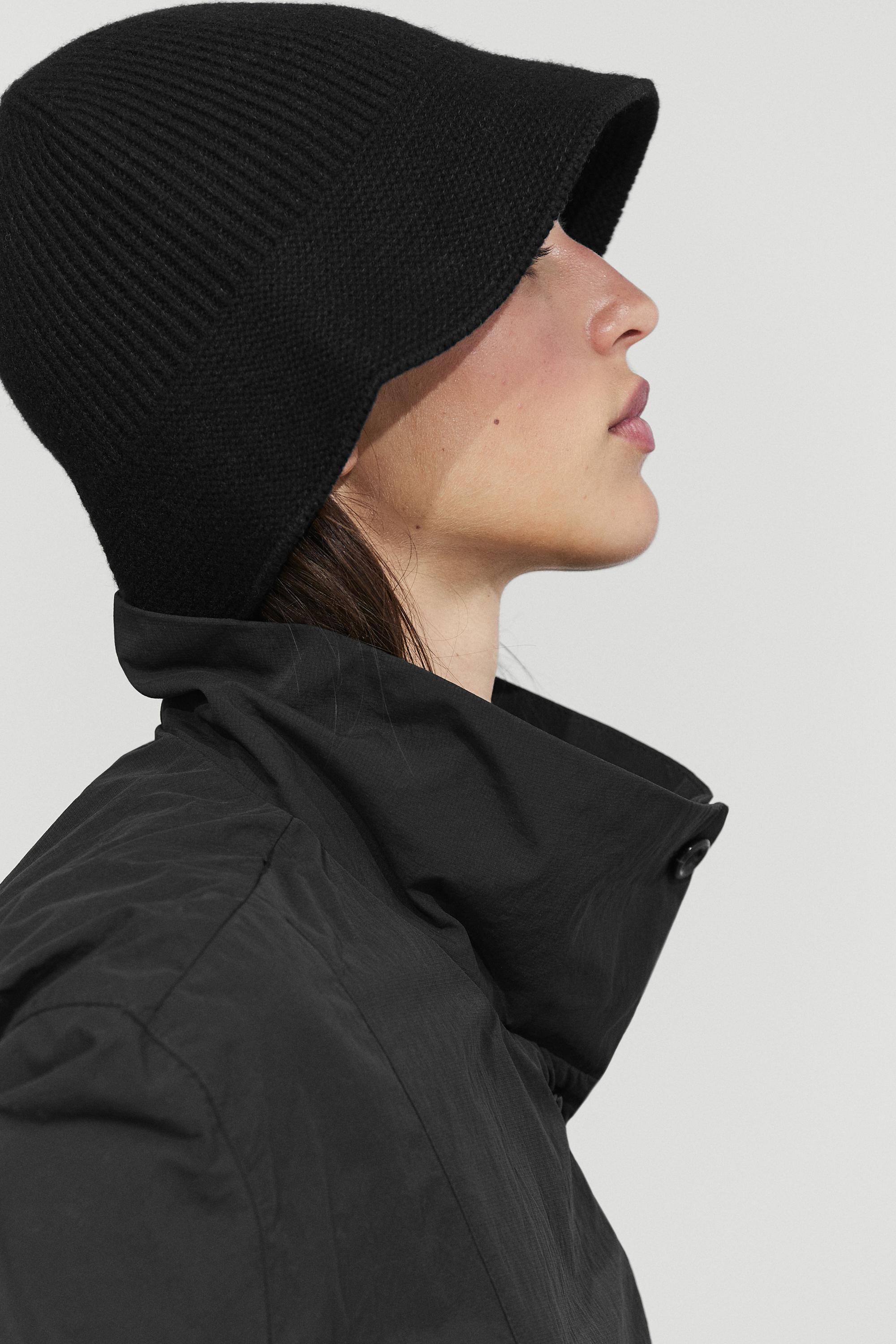 Wool blend bucket hat — BLACK