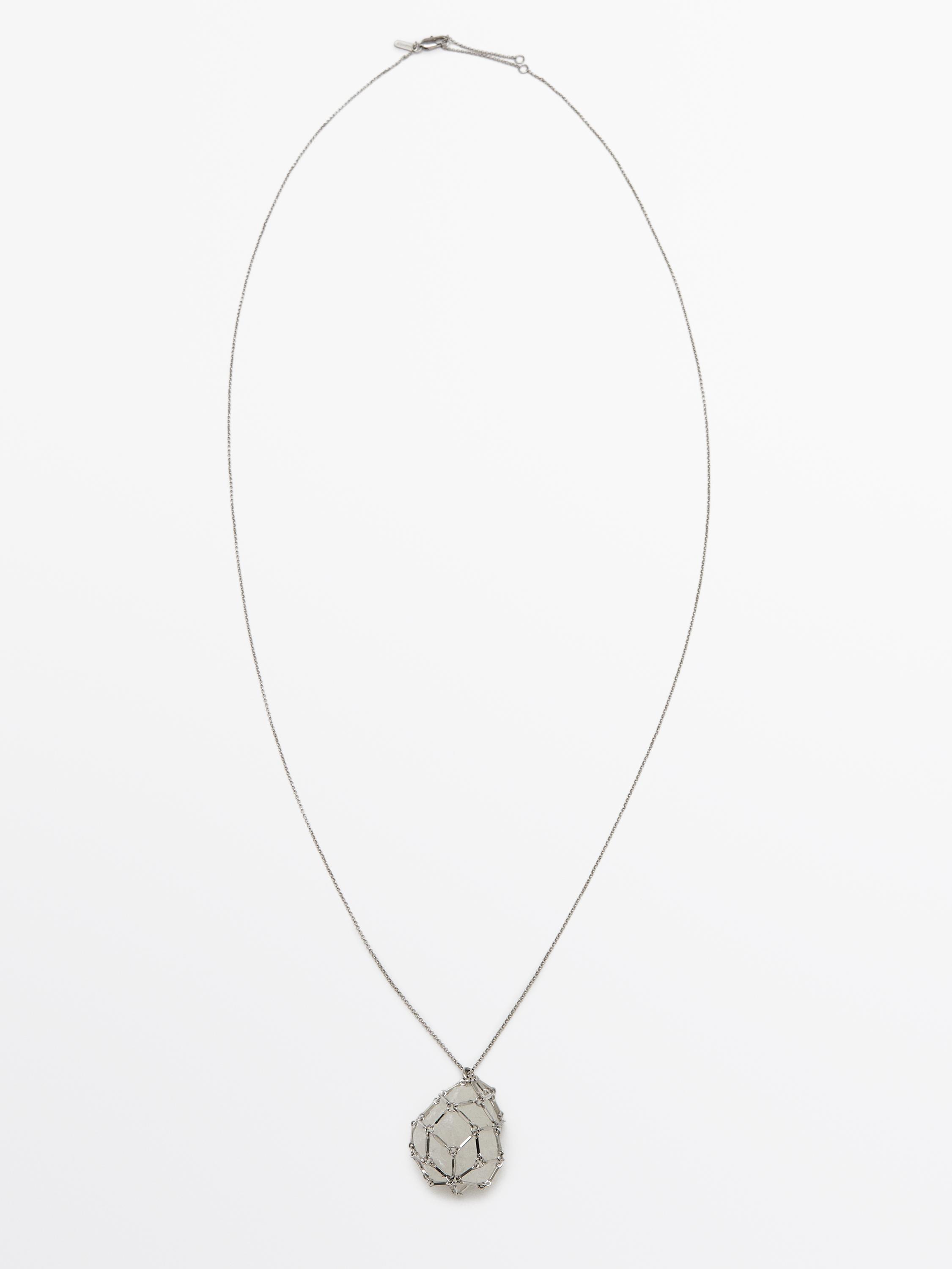 Kendra outlet Scott Silver Long Logo/Medalian Necklace