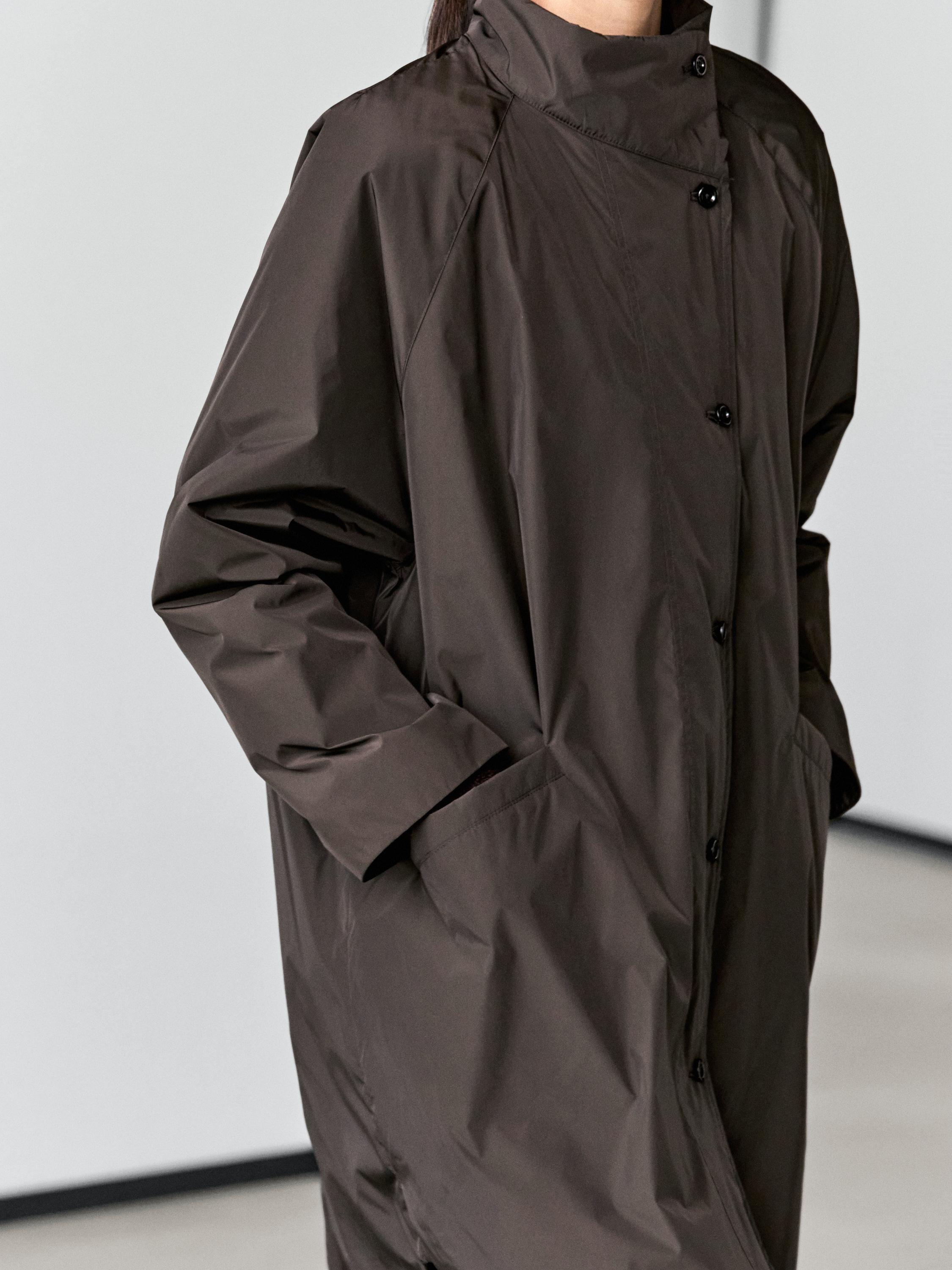 Long puffer jacket — BROWN
