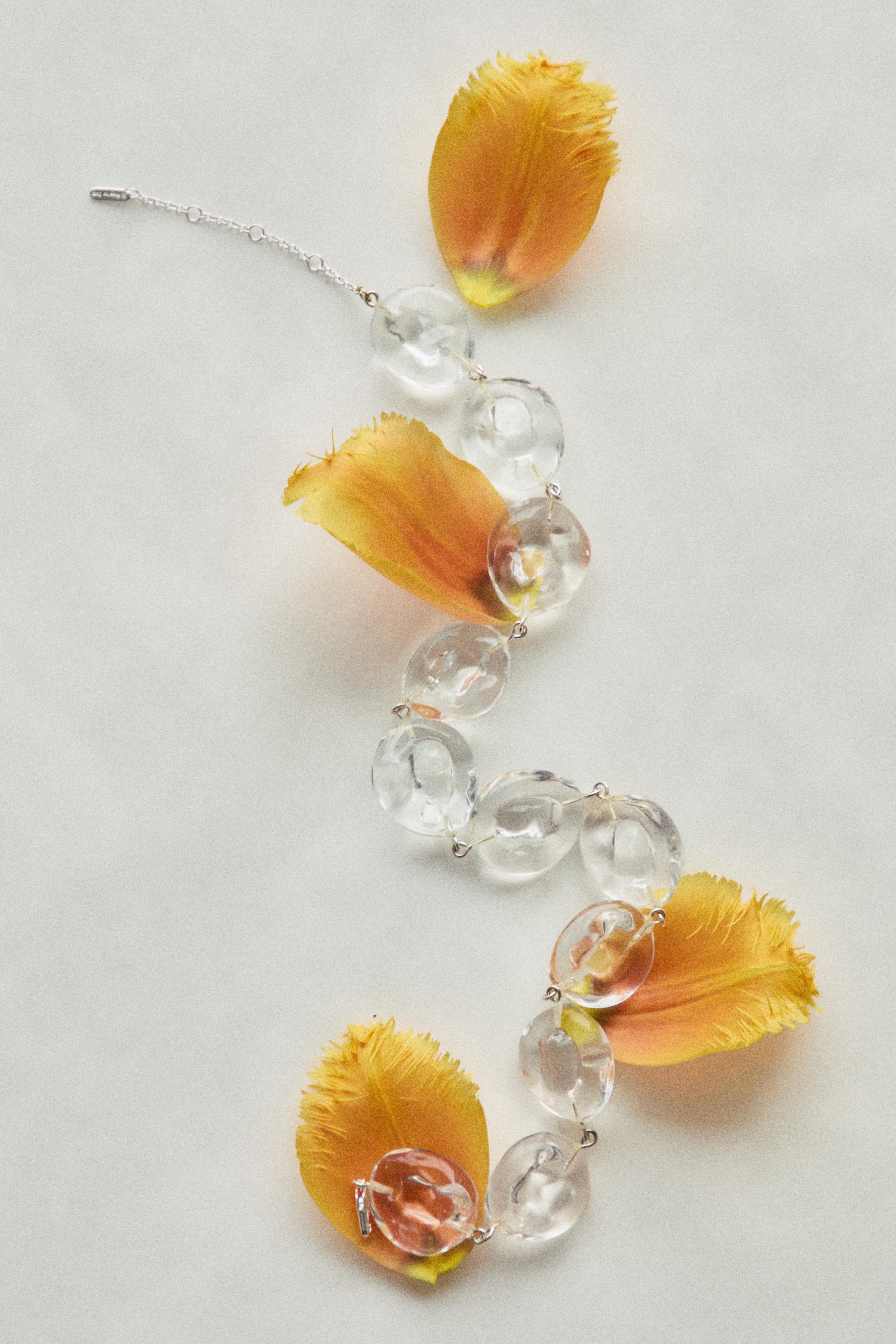Collier pièces en verre