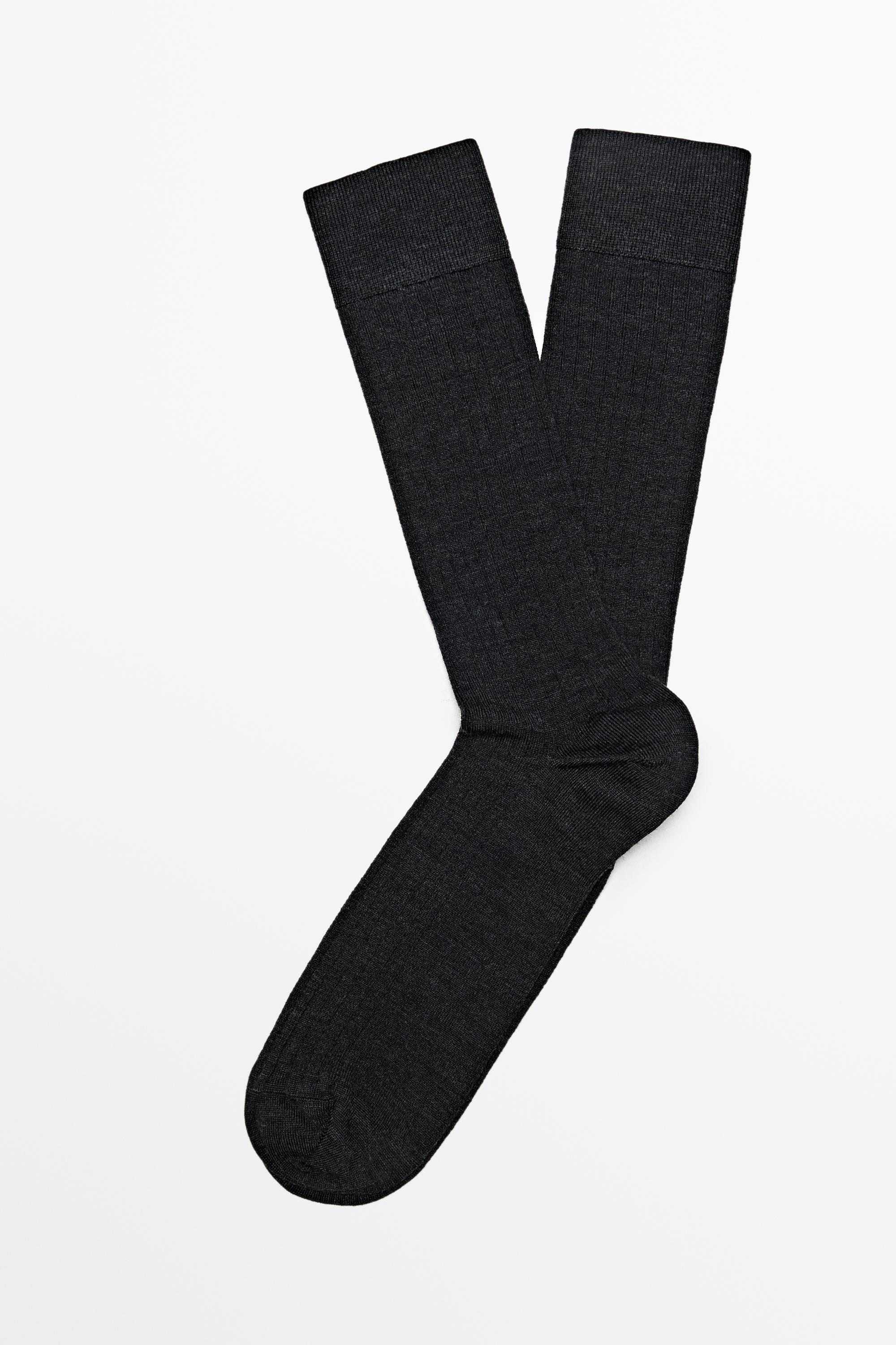 Chaussettes habillées côtelées