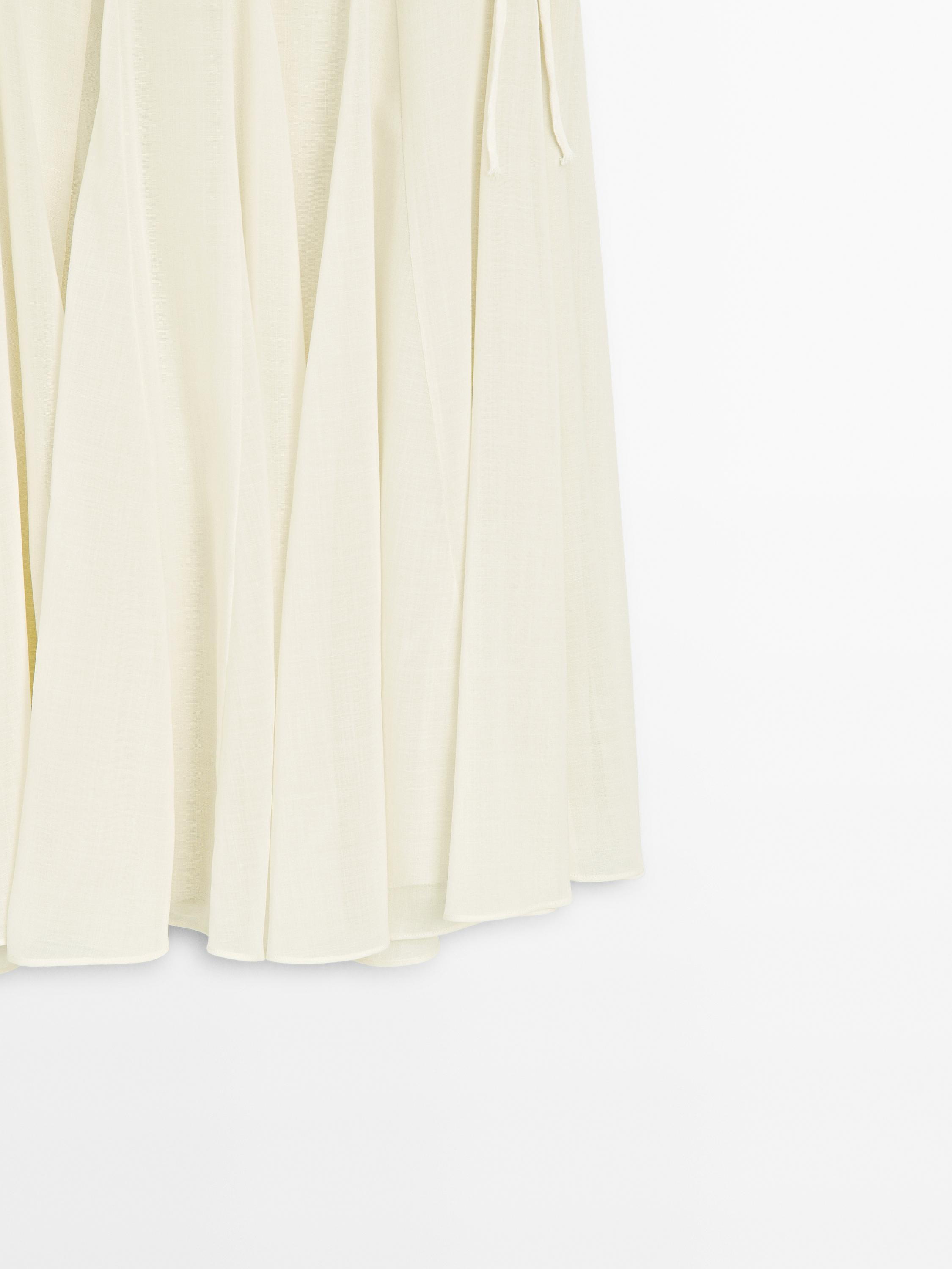 Wool blend flared midi skirt - Studio