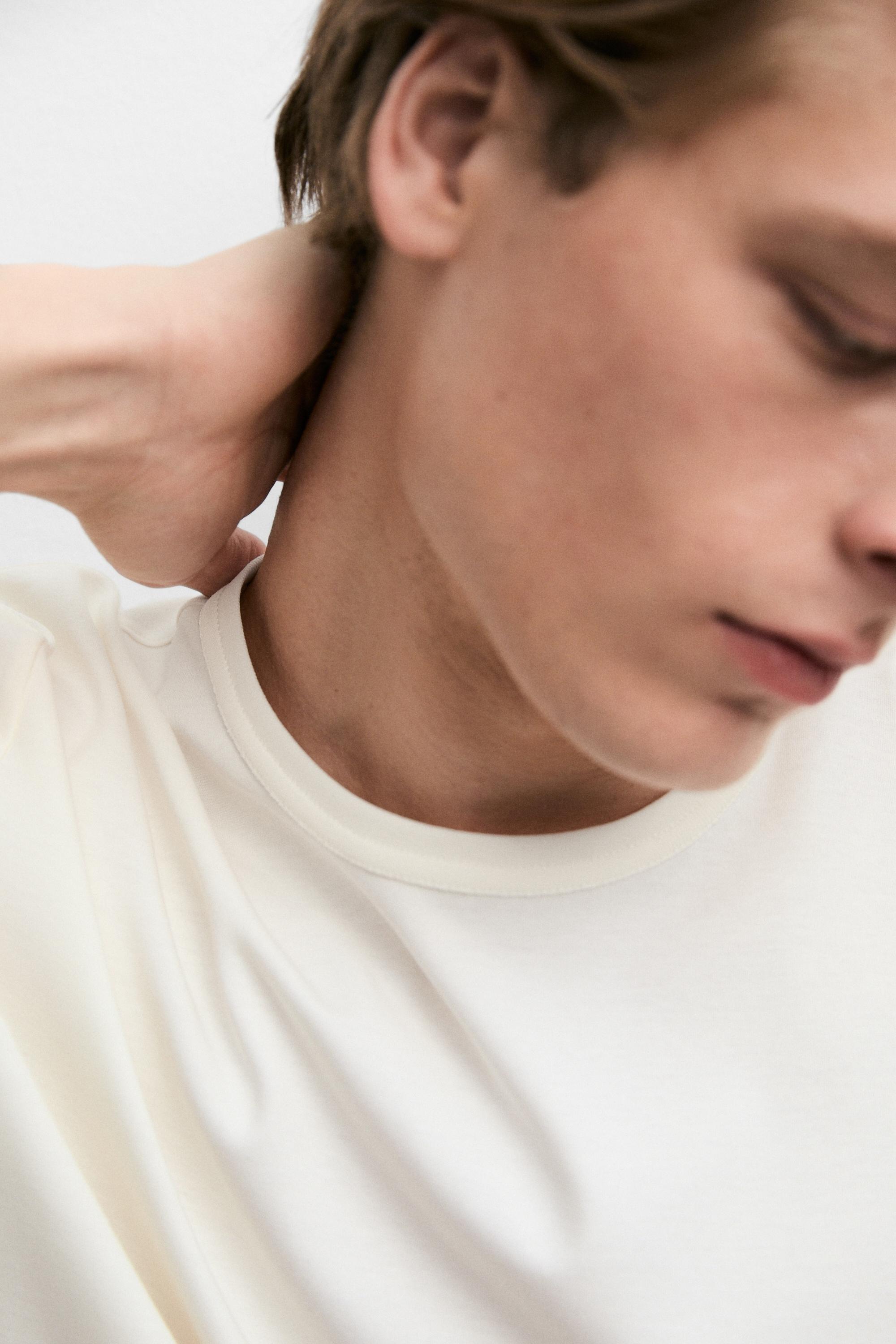 100% Cotton Short-Sleeve T-Shirt — Vanilla