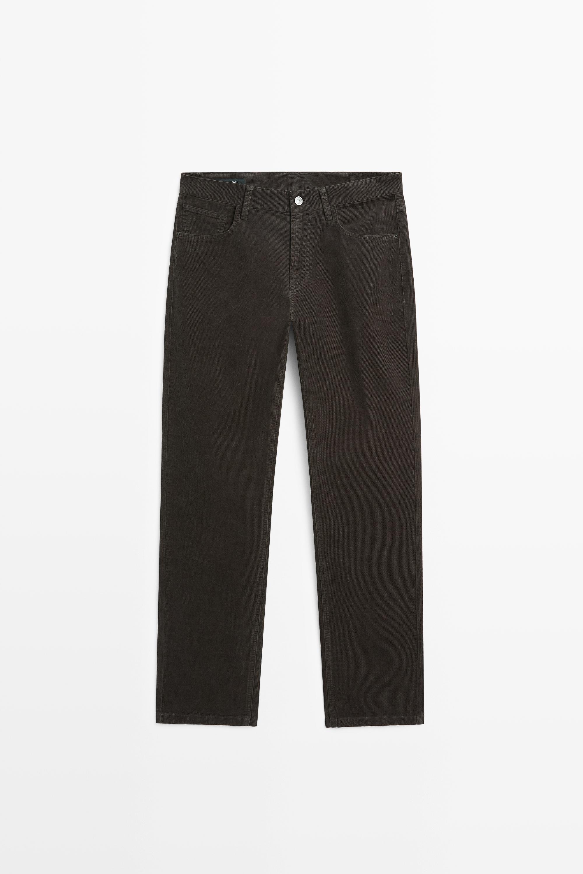 Pantalon tapered fit pana