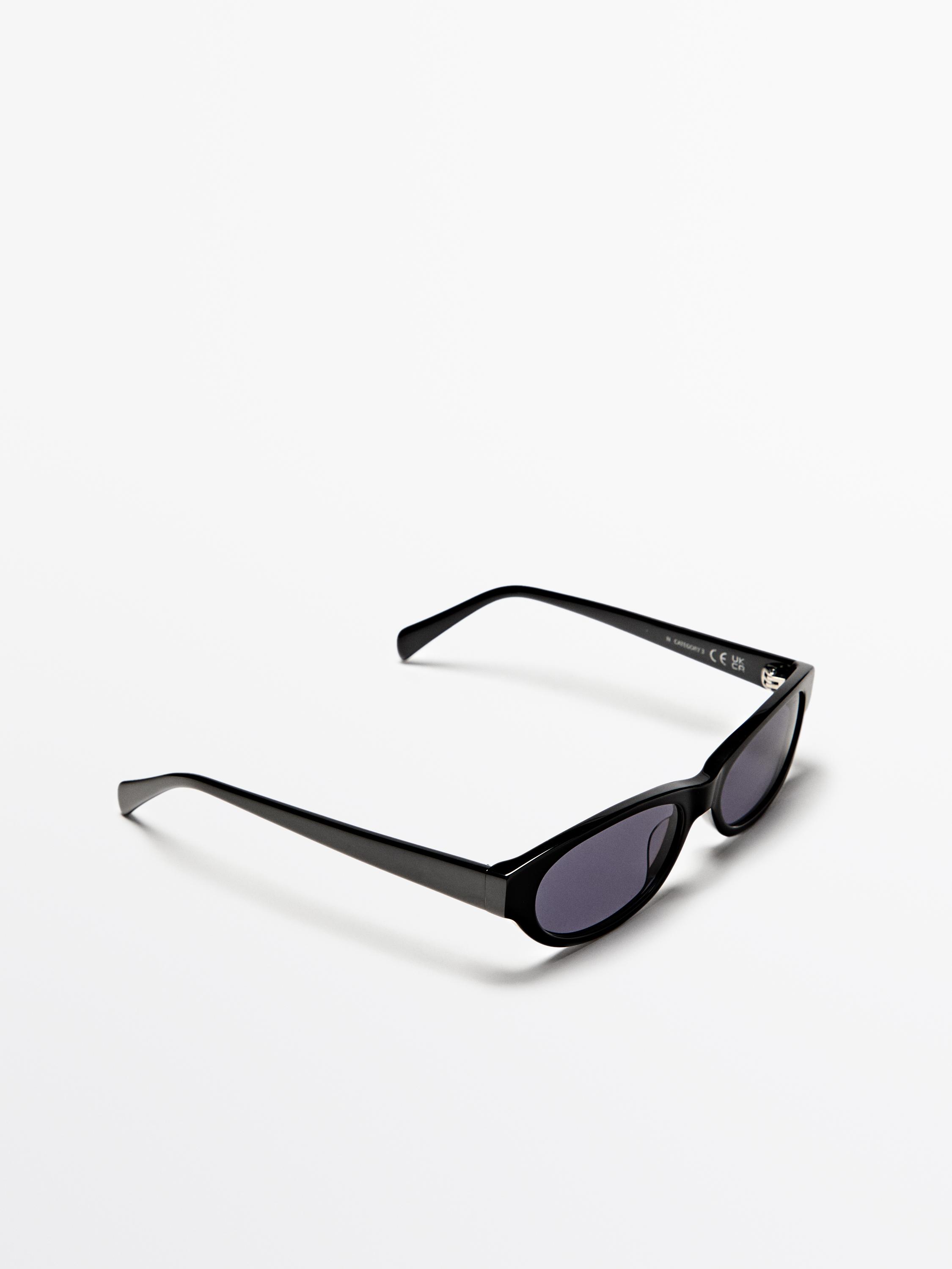 Narrow sunglasses — BLACK