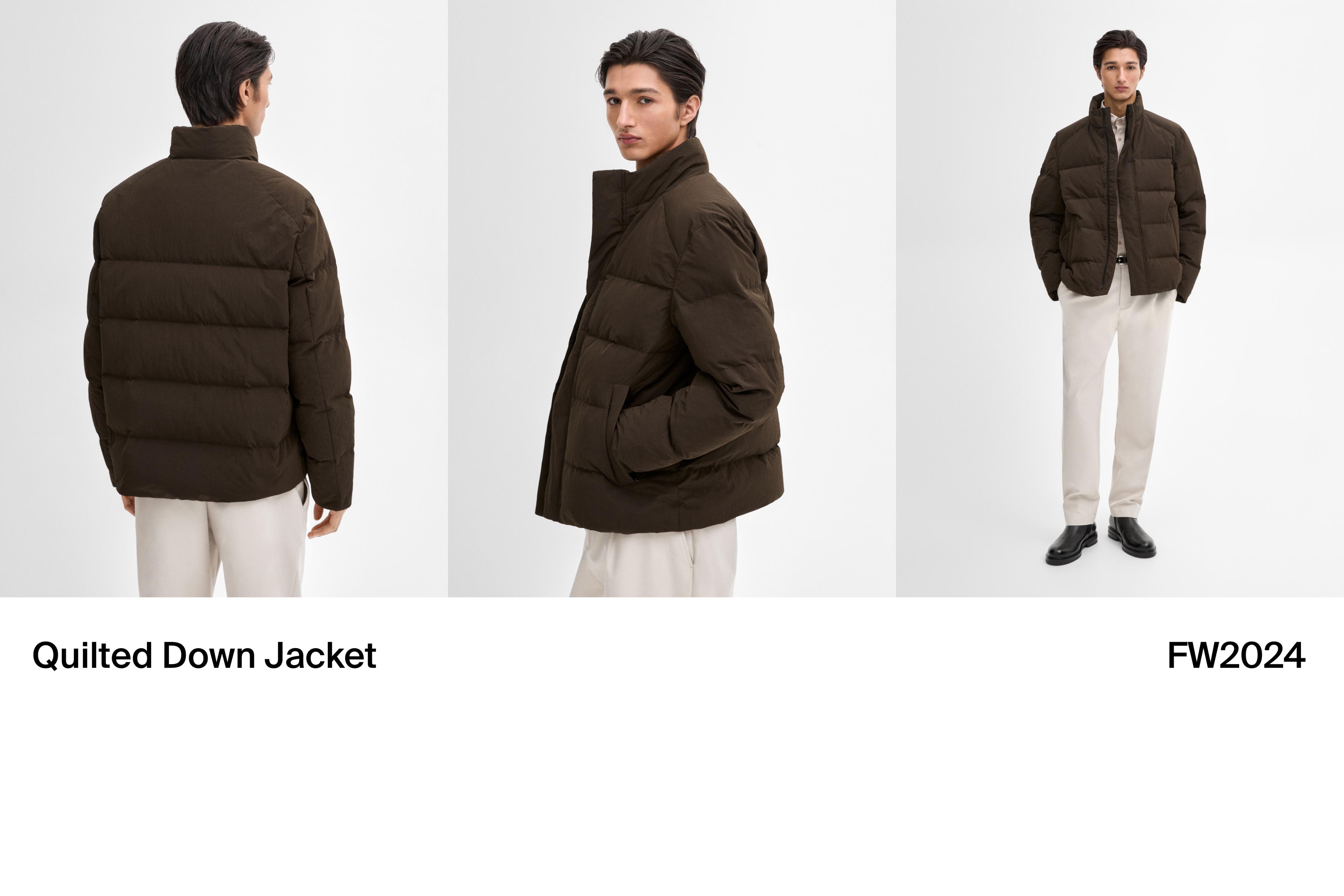 Massimo dutti down jacket with belt hotsell