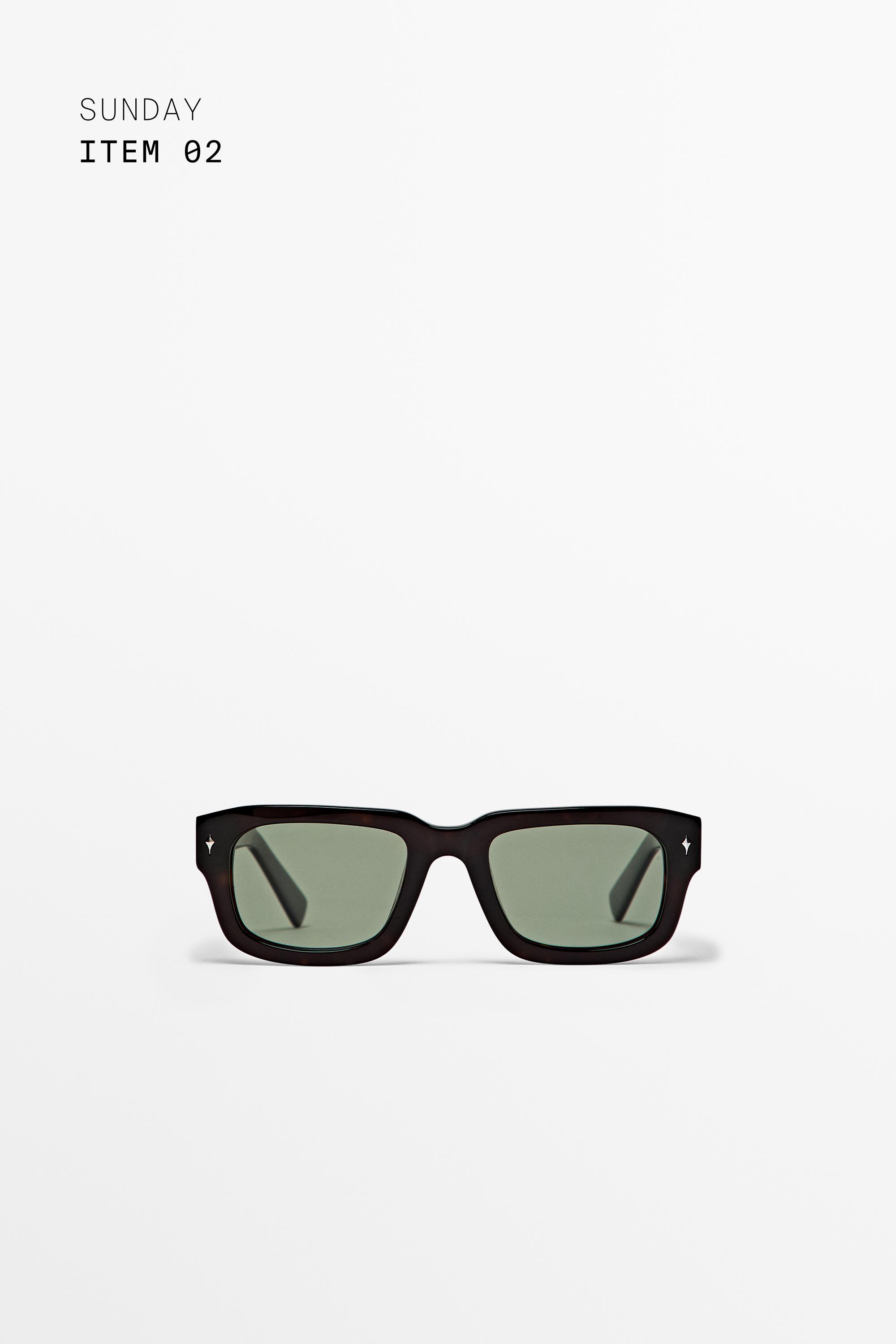 Rectangular sunglasses — BROWN