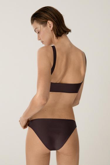 Shimmery bikini top — BROWN 5