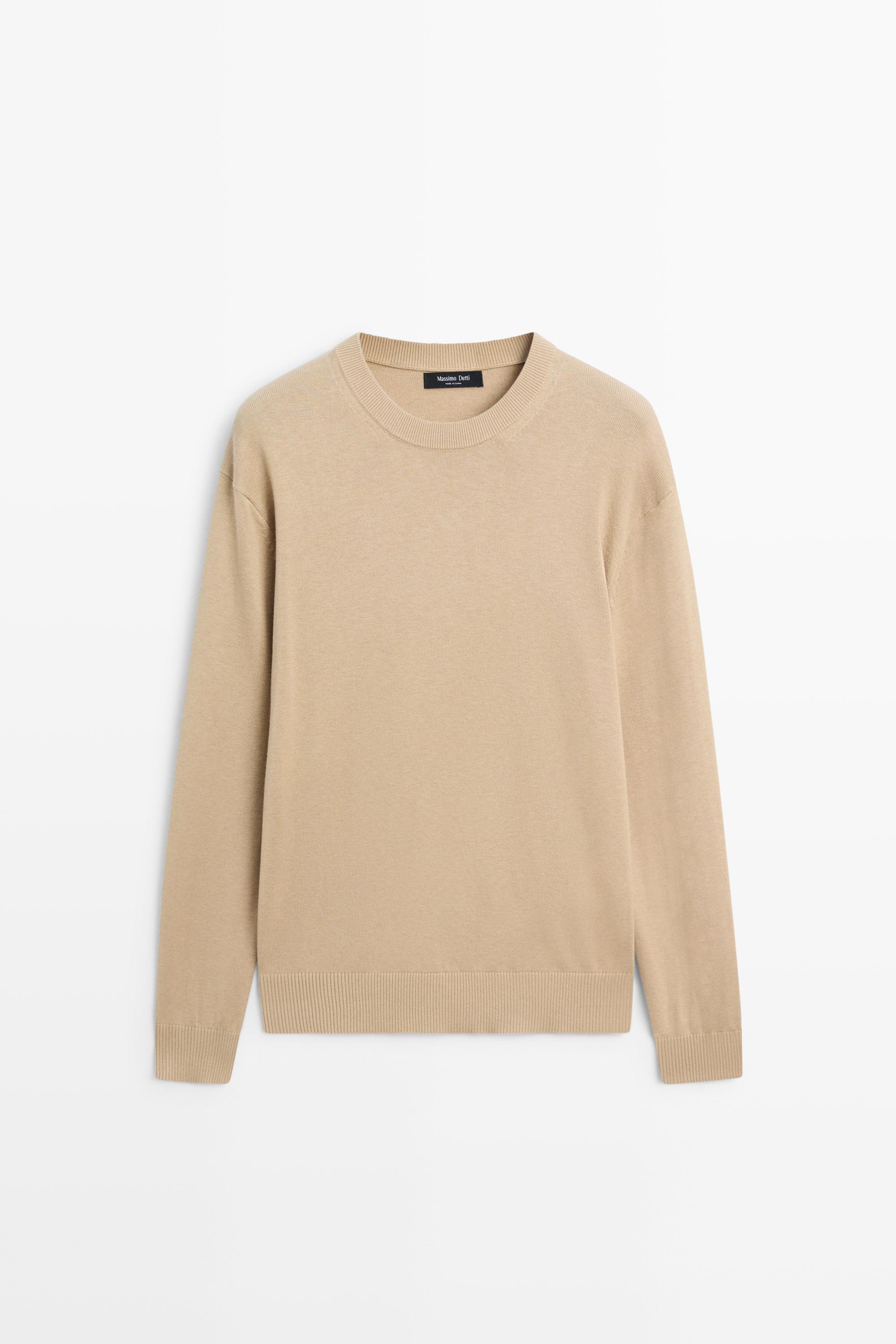Cotton blend knit sweater