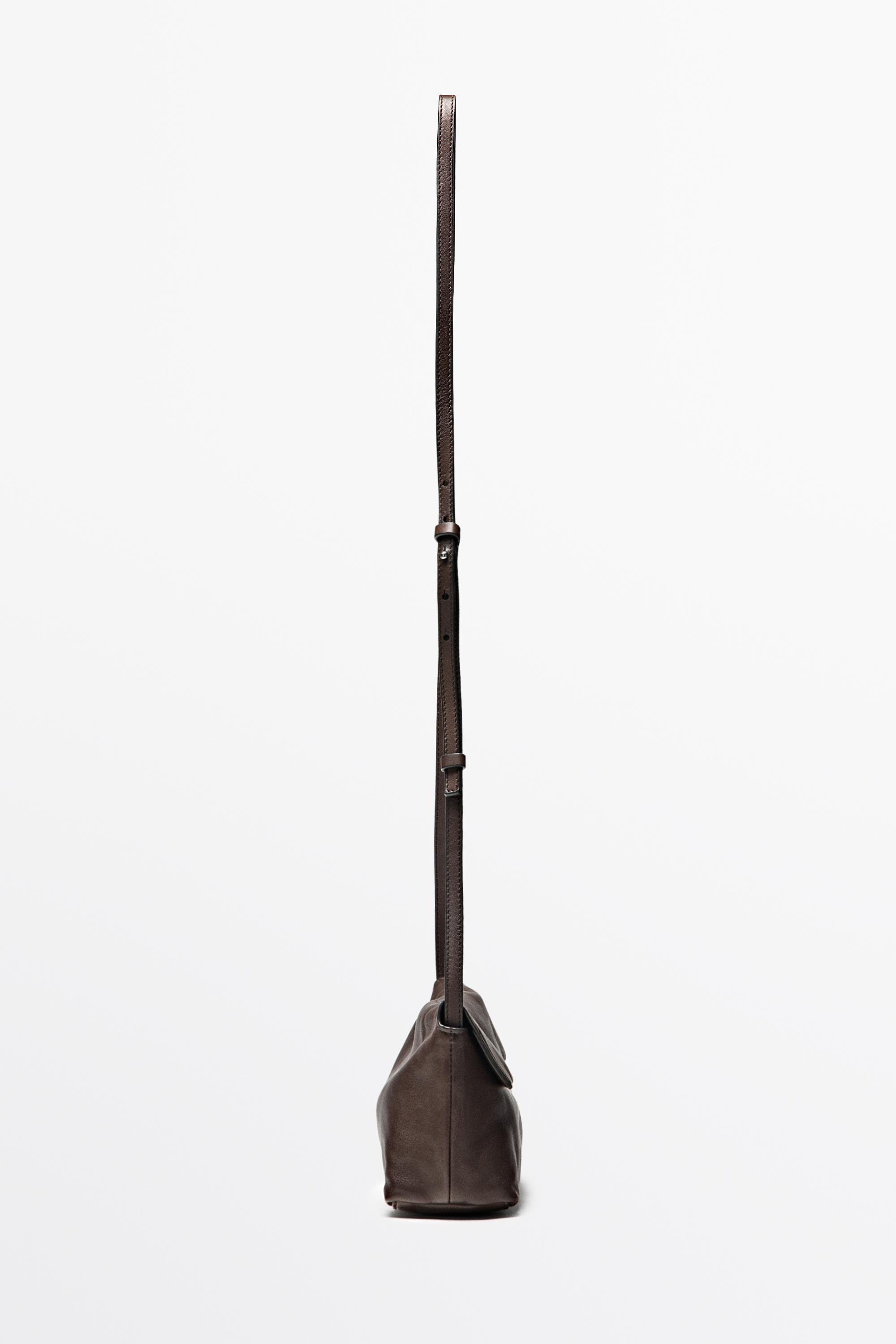 Nappa leather shoulder bag — BROWN