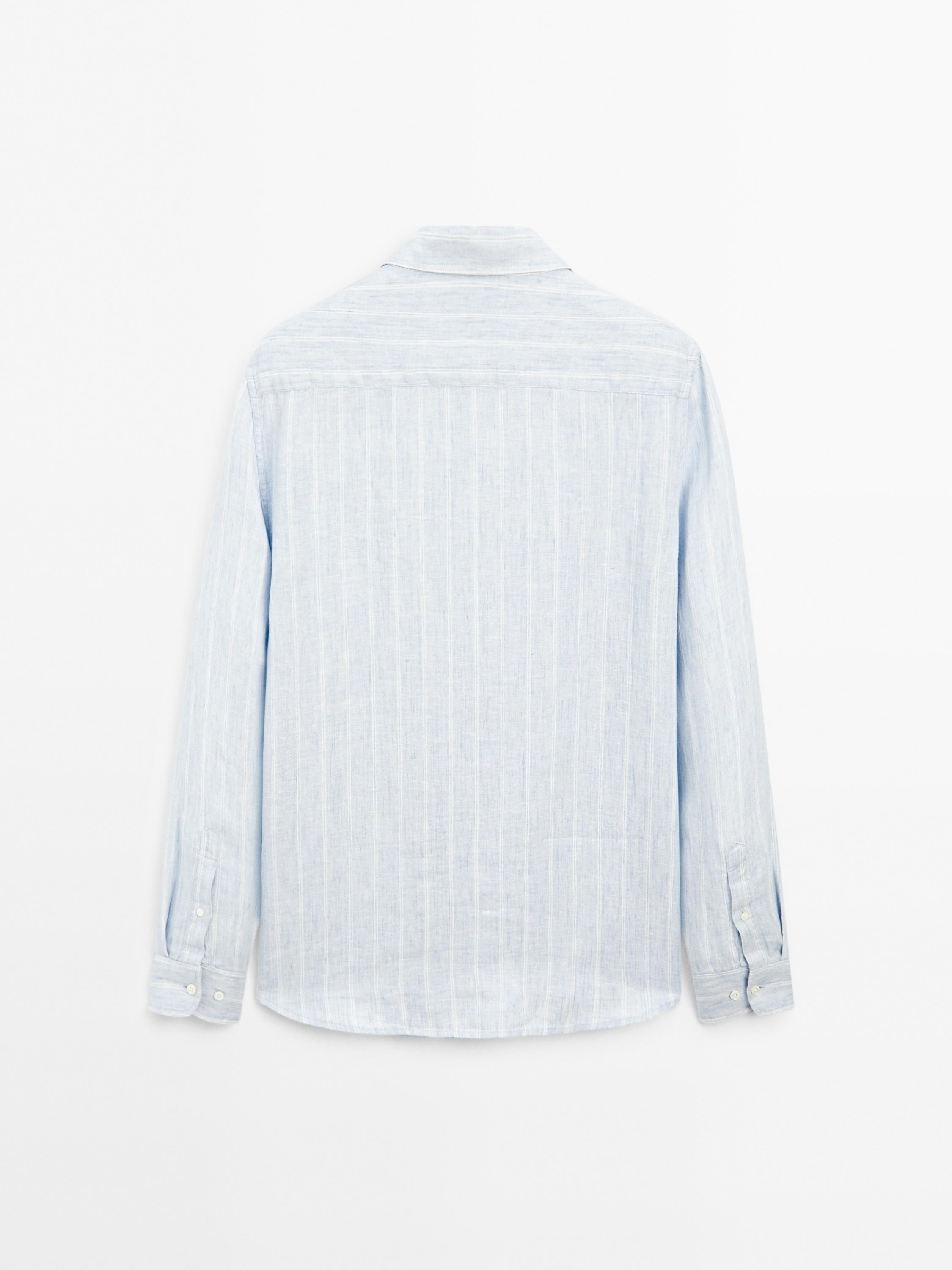 Regular fit кошула со двојни риги