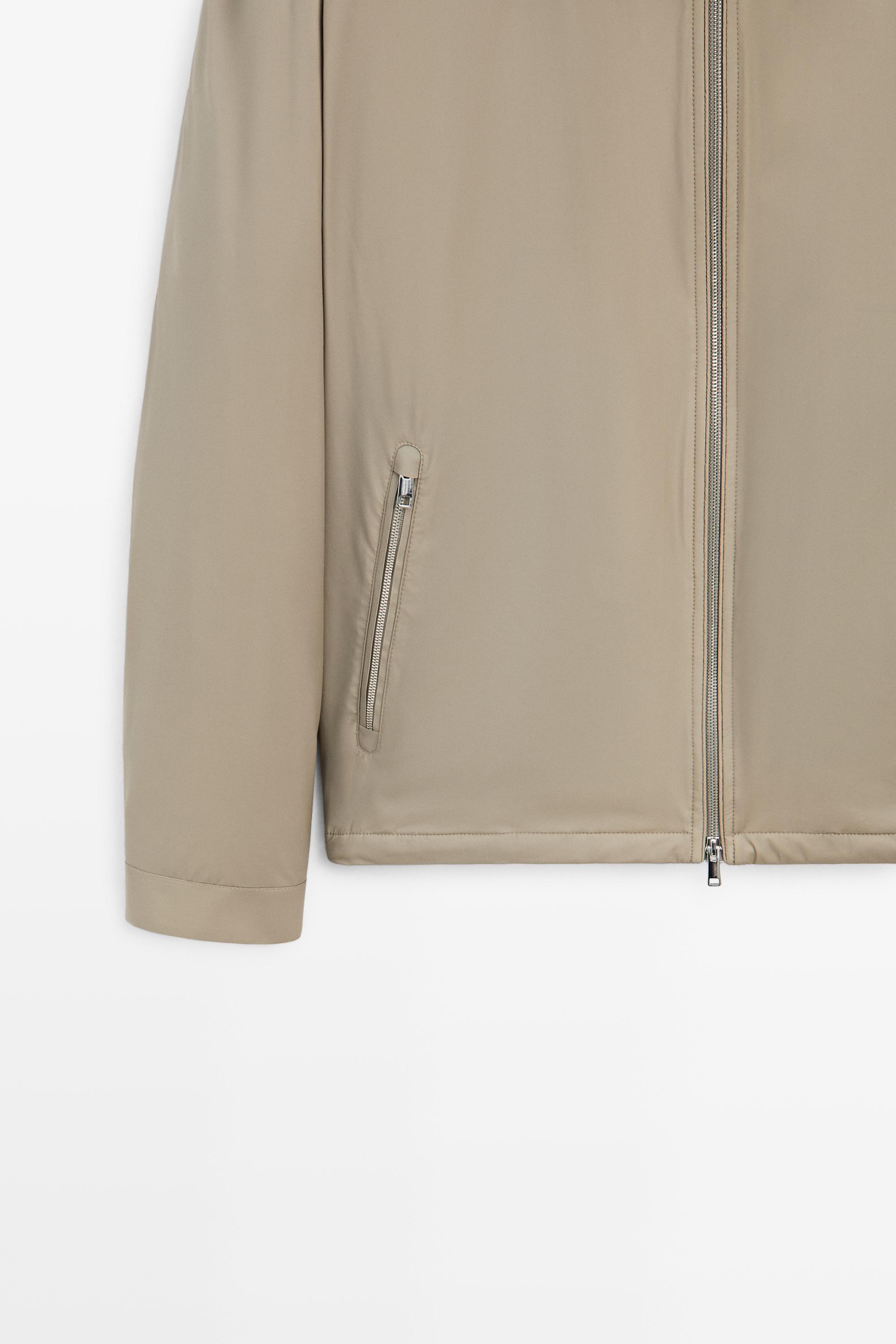 Technical jacket with pocket detail — SAND BROWN