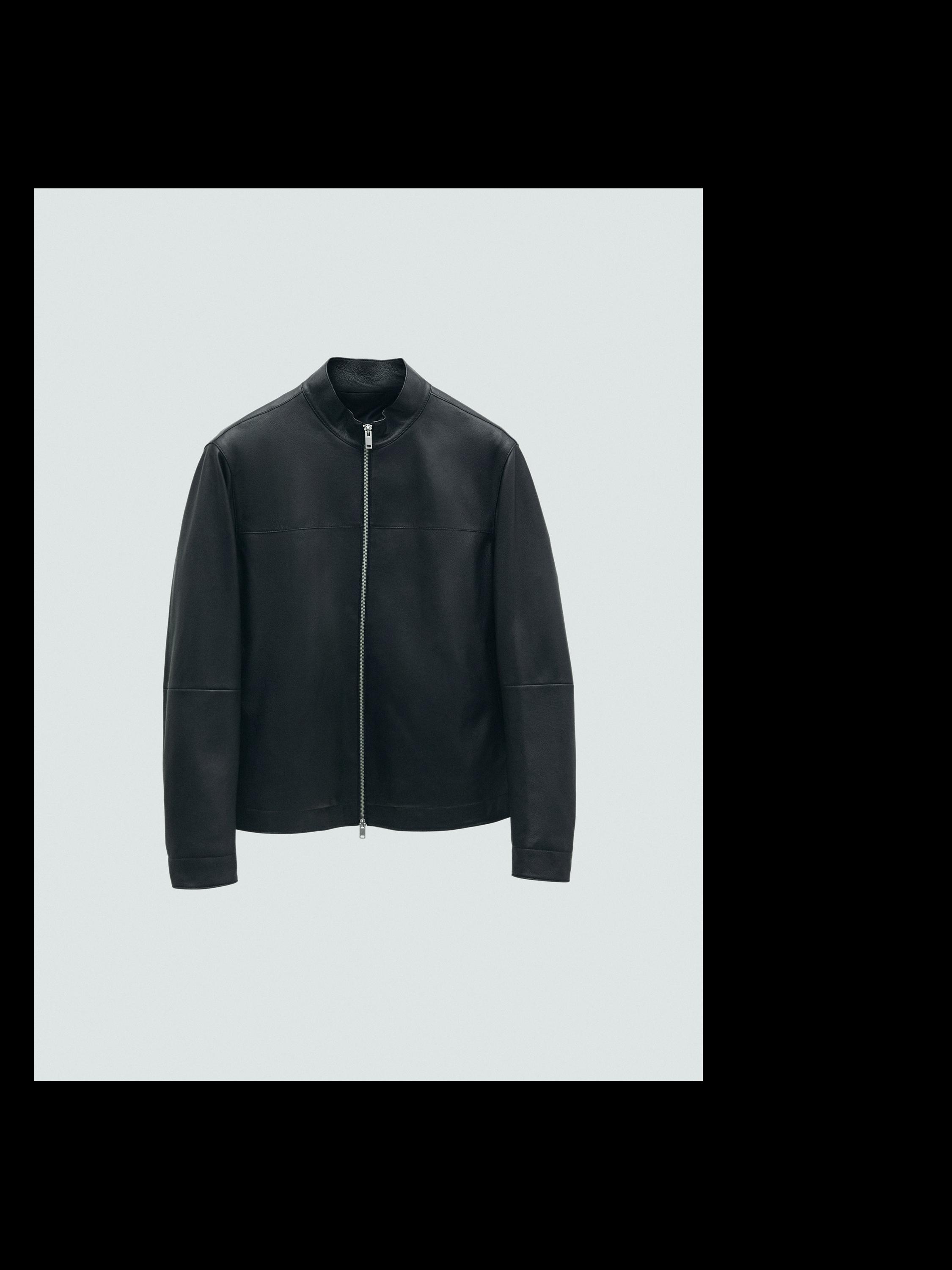 Nappa sheepskin jacket — BLACK