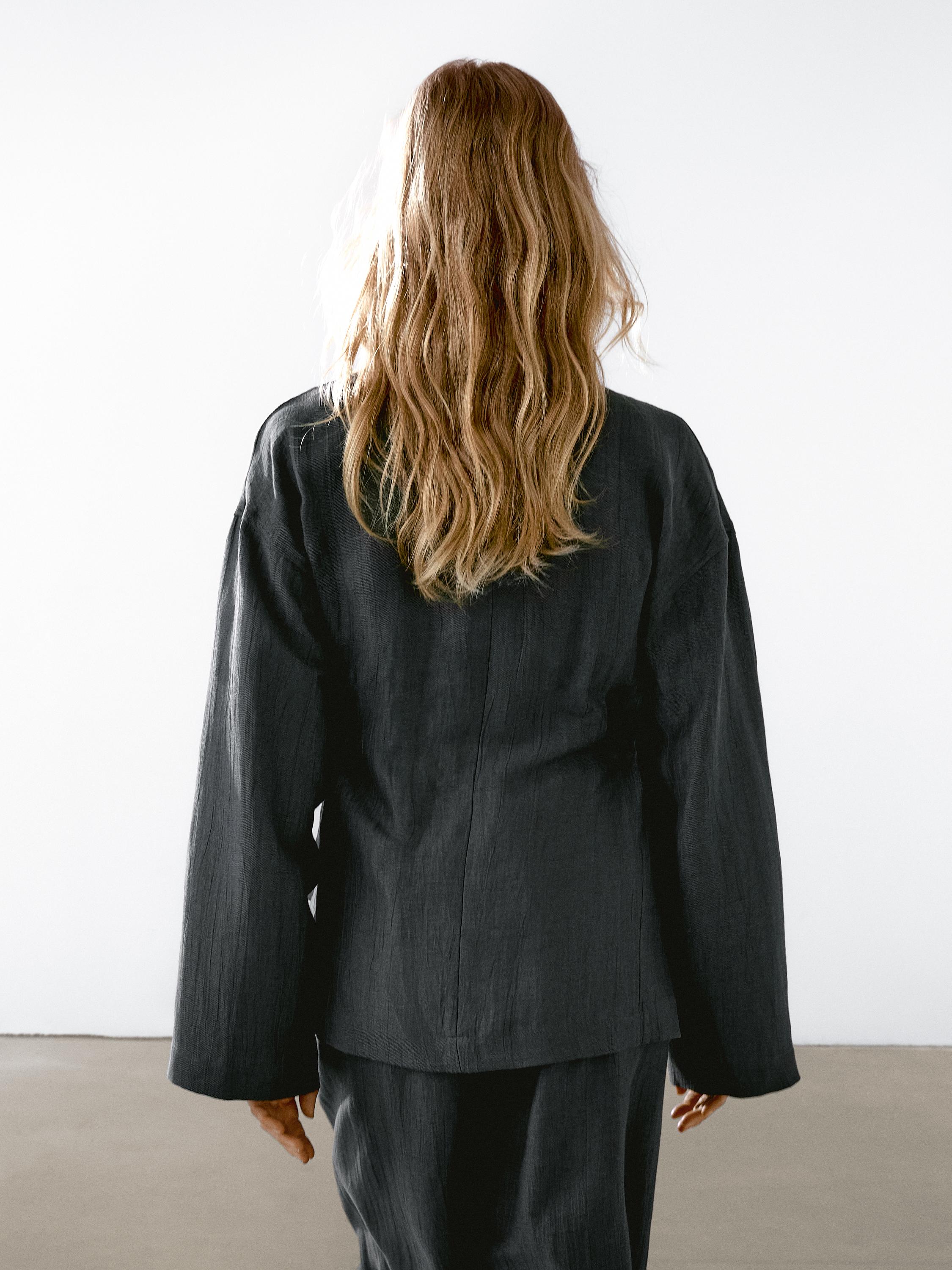 100% linen kimono with tie