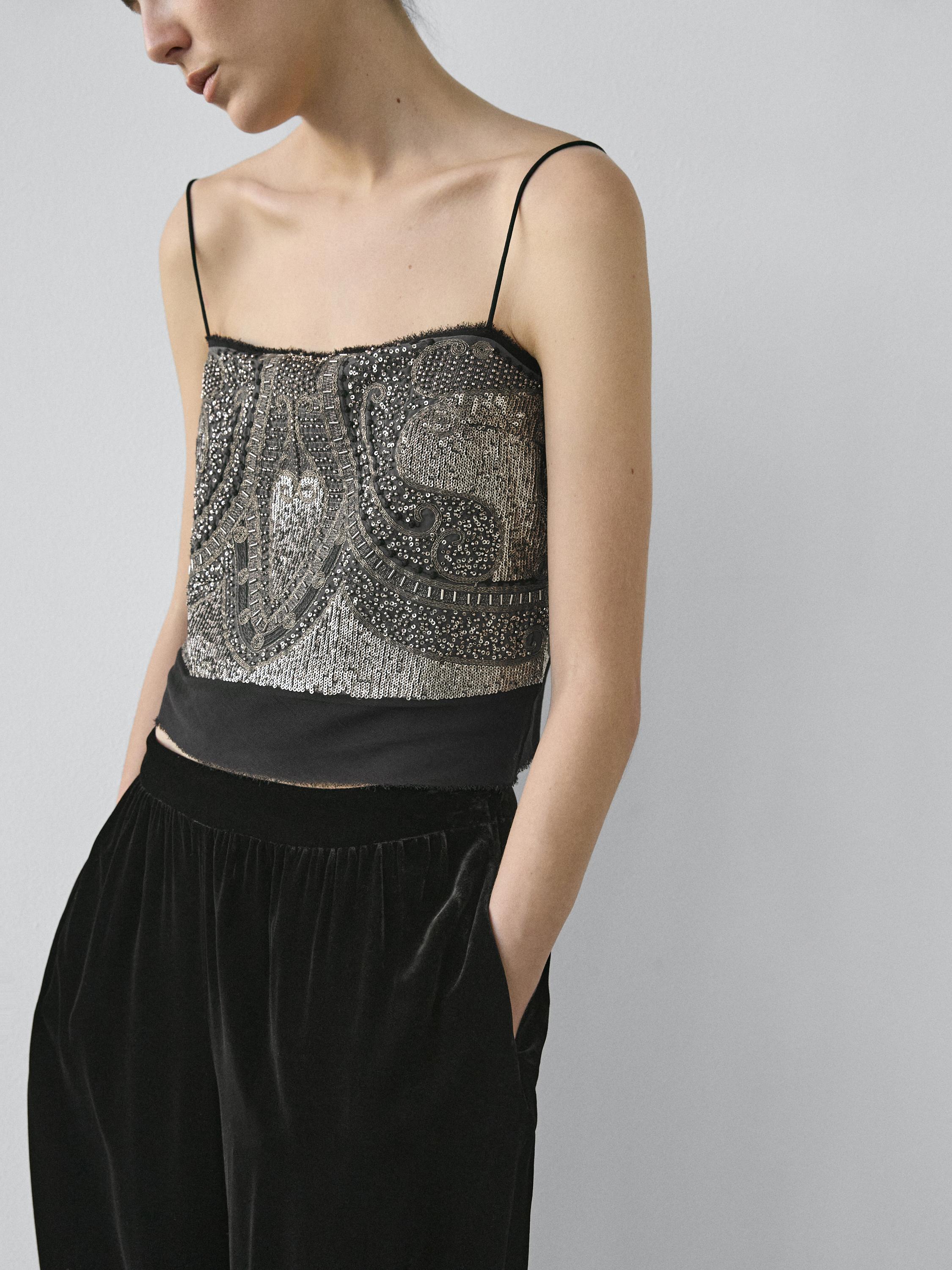 Velvet sarouel trousers - STUDIO — BLACK