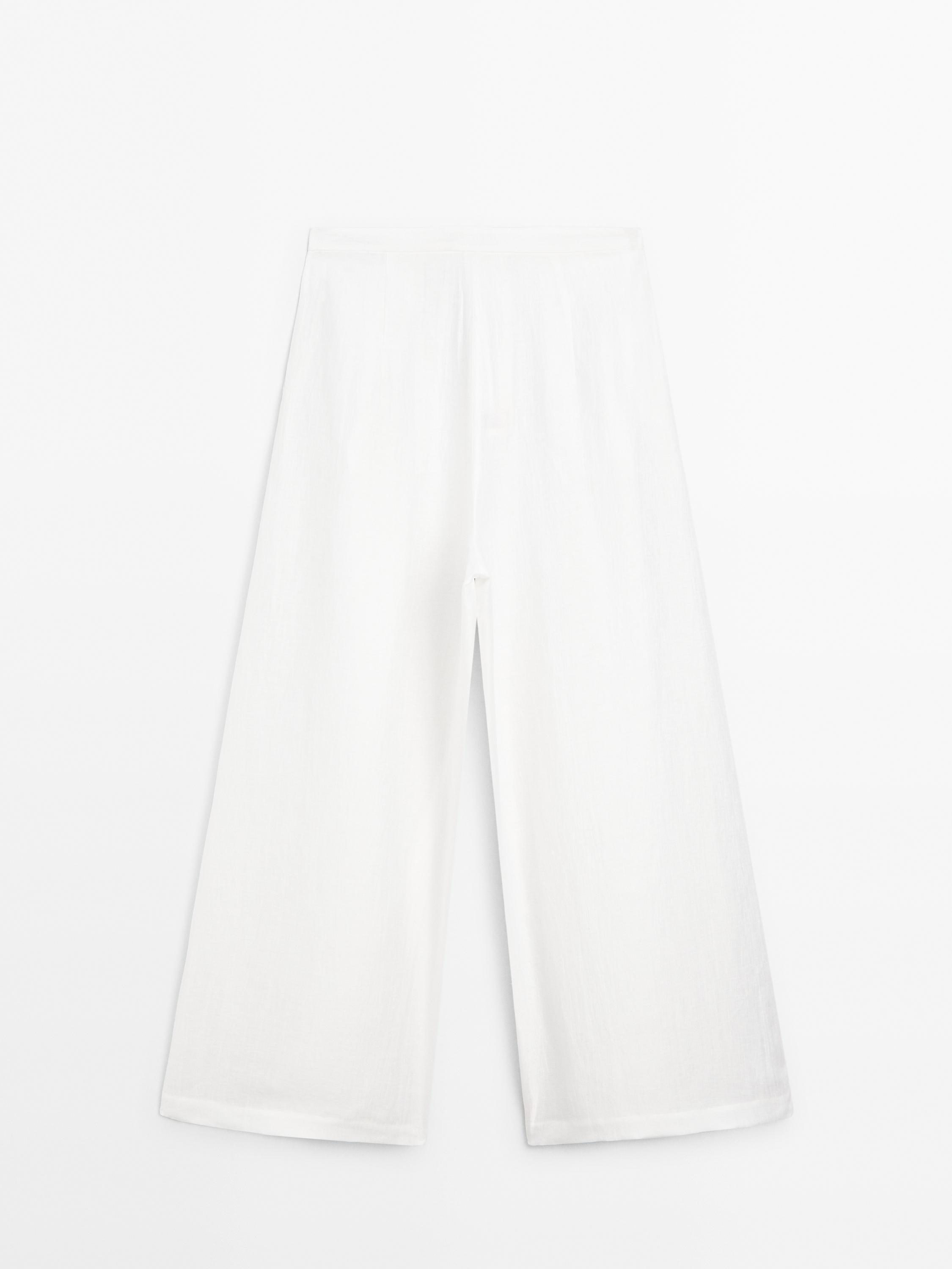 Pantalón ancho volume mestura liño