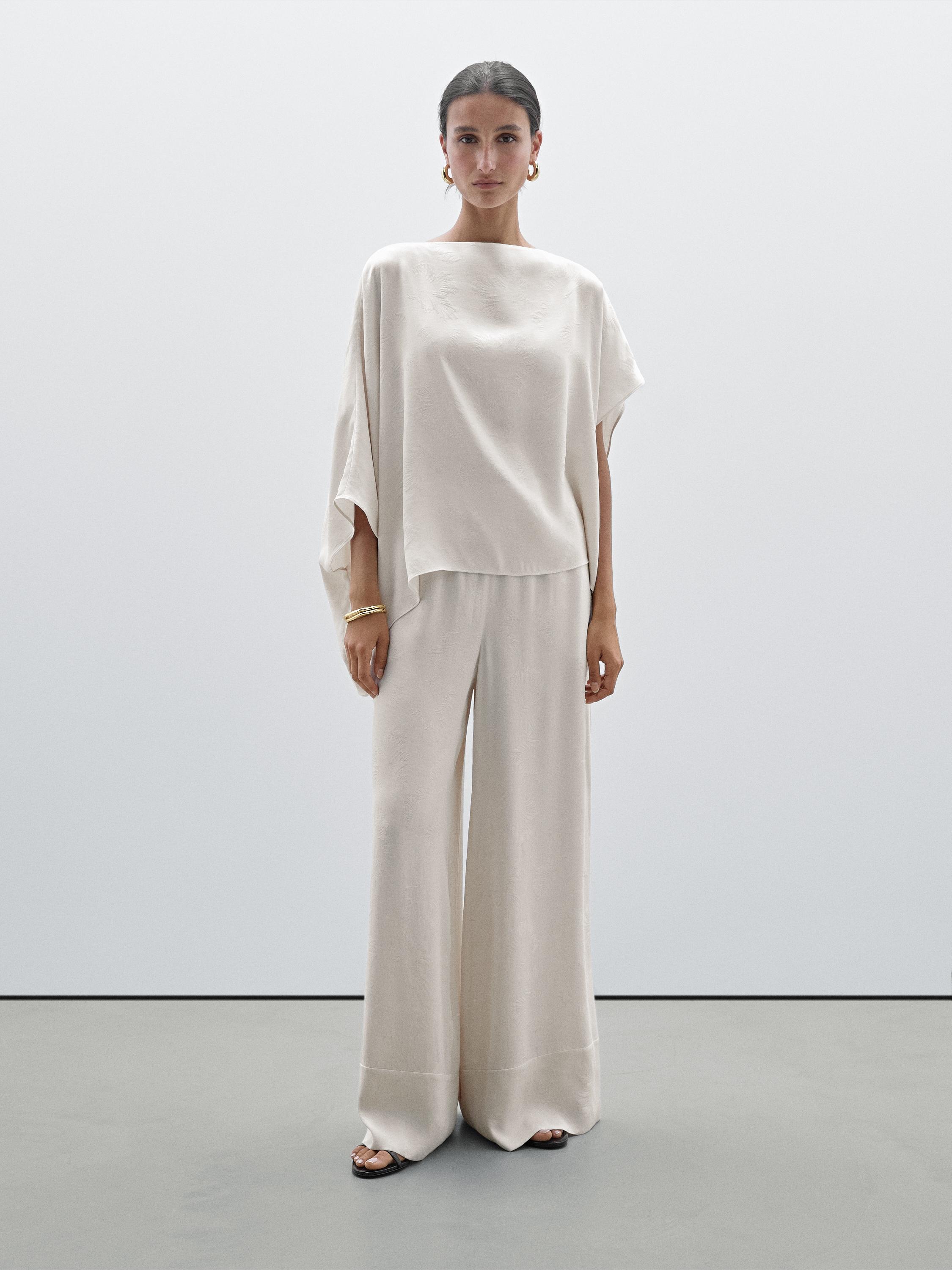 Pantalon tissu imprimé bas fantaisie