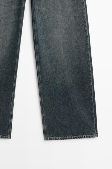 High-waist relaxed barrel fit jeans — Dark blue 7