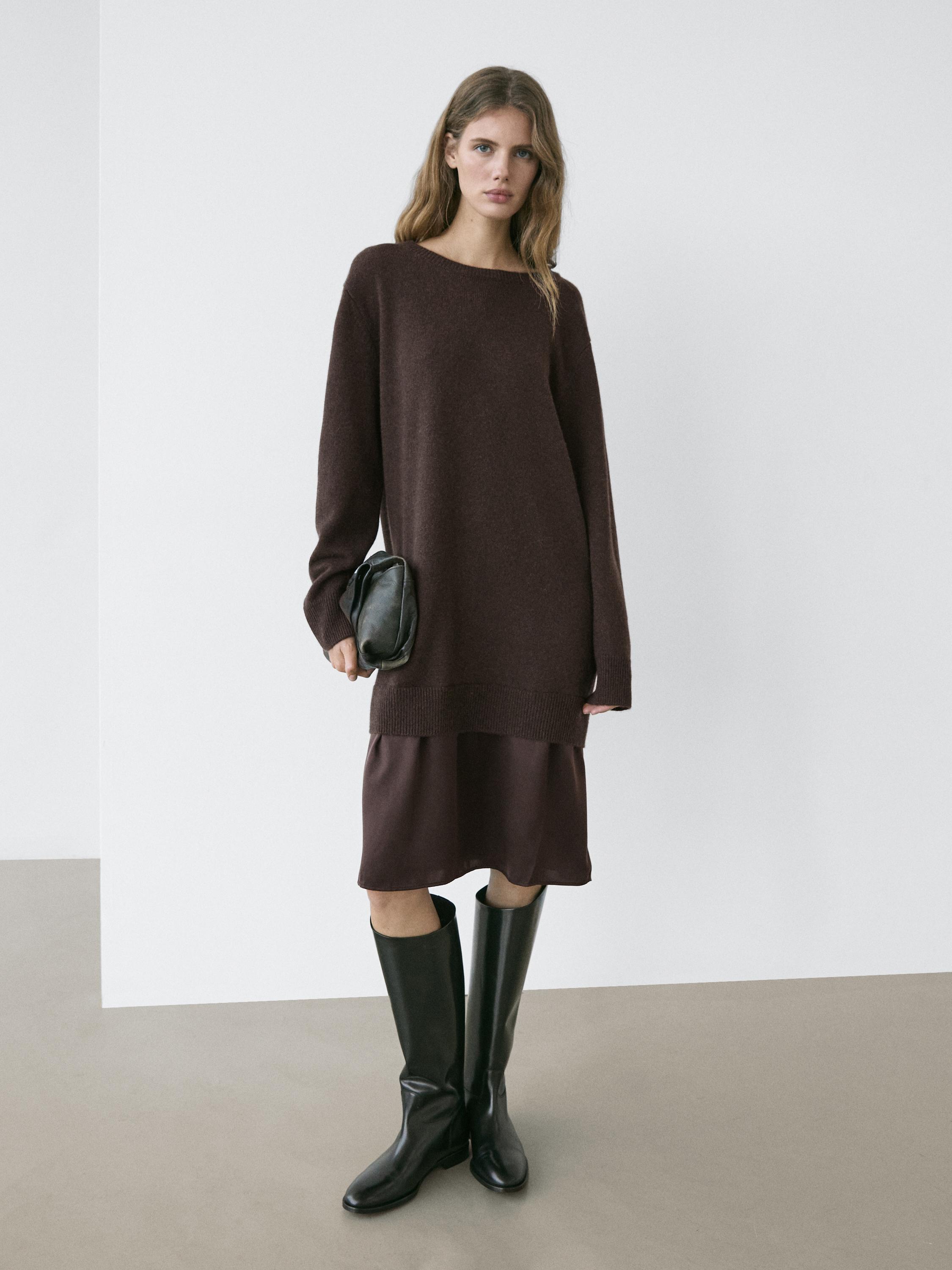 100% cashmere sweater dress