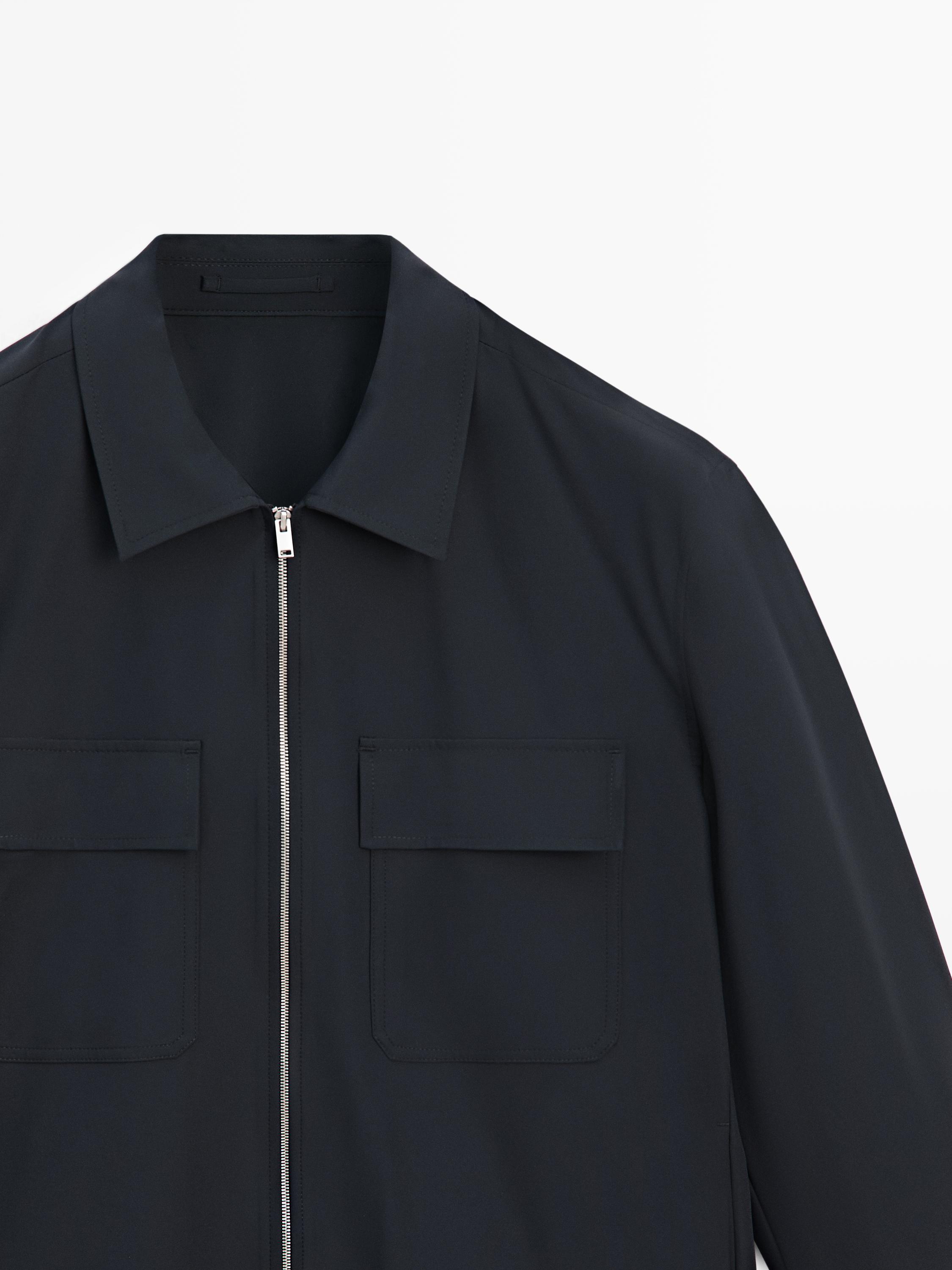 Technical jacket with pocket detail — NAVY BLUE